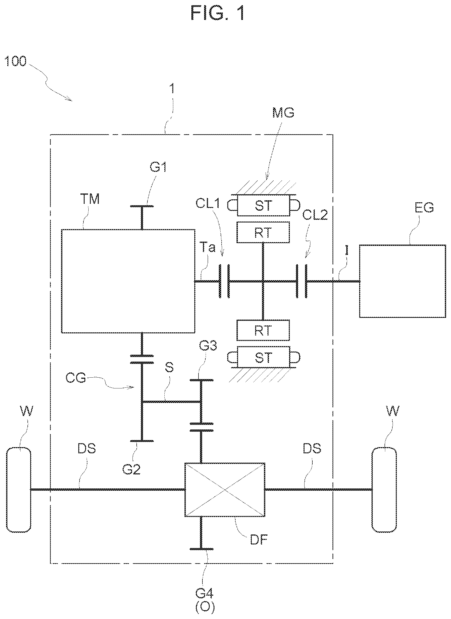 Patent US12472933 Figure 1 – Vehicle drive device