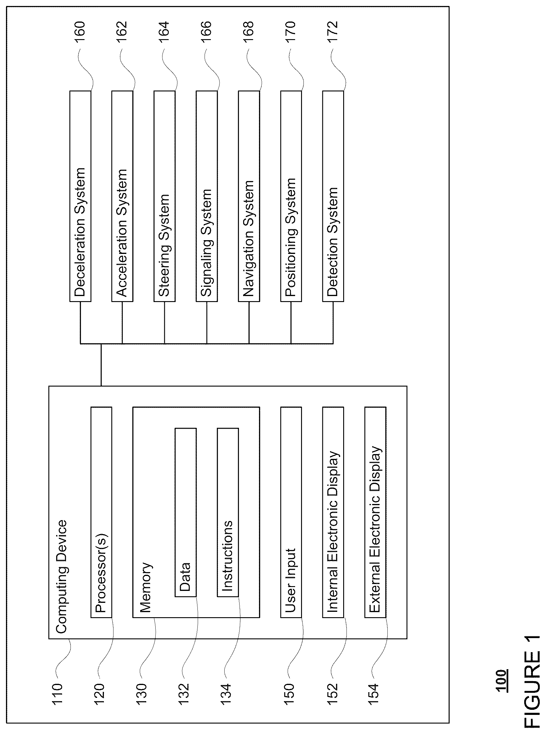 Patent US12472941 — Traffic signal response for autonomous vehicles — Figure 1
