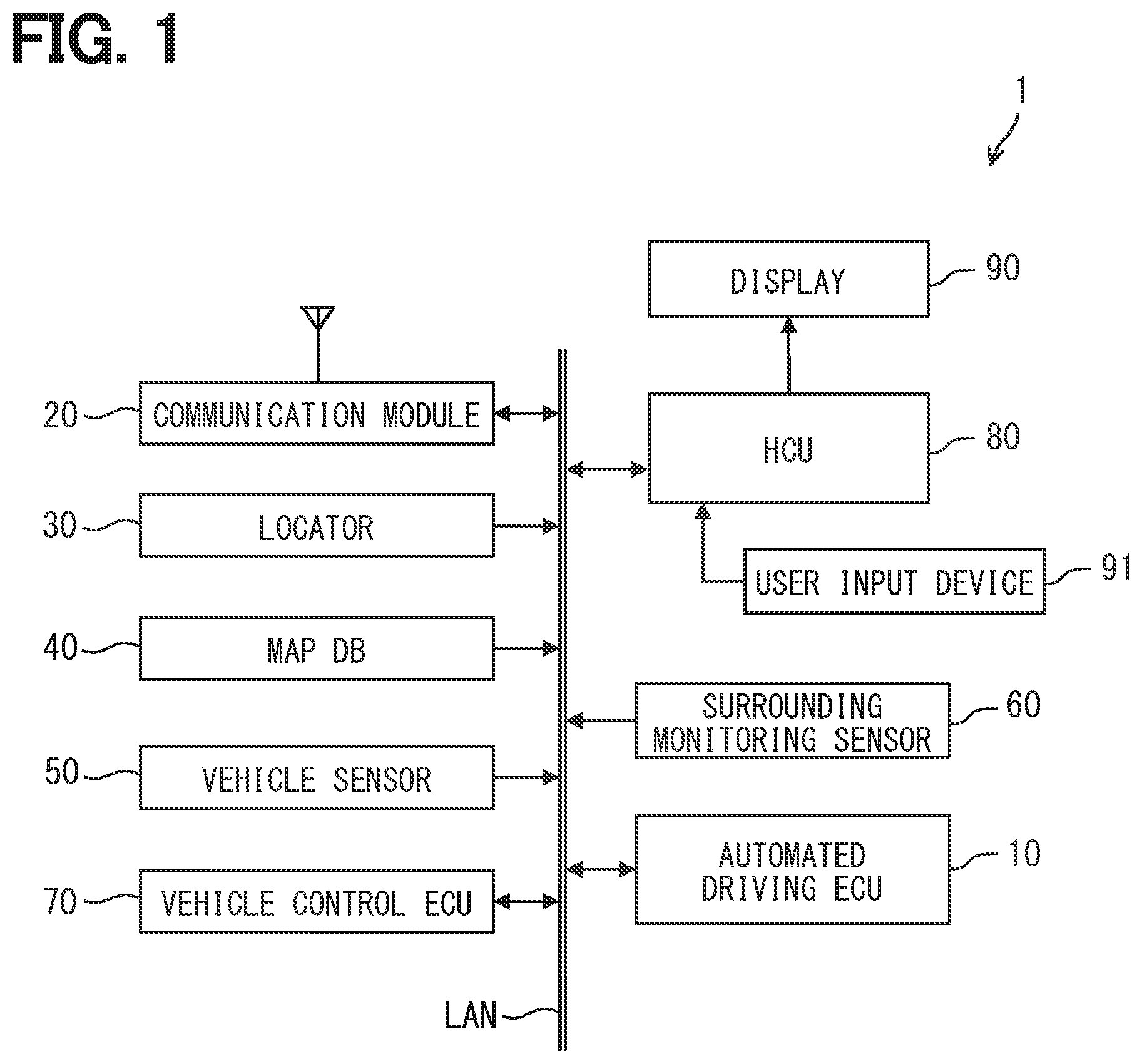 Patent US12472950 — Control device for vehicle and control method for vehicle — Figure 1