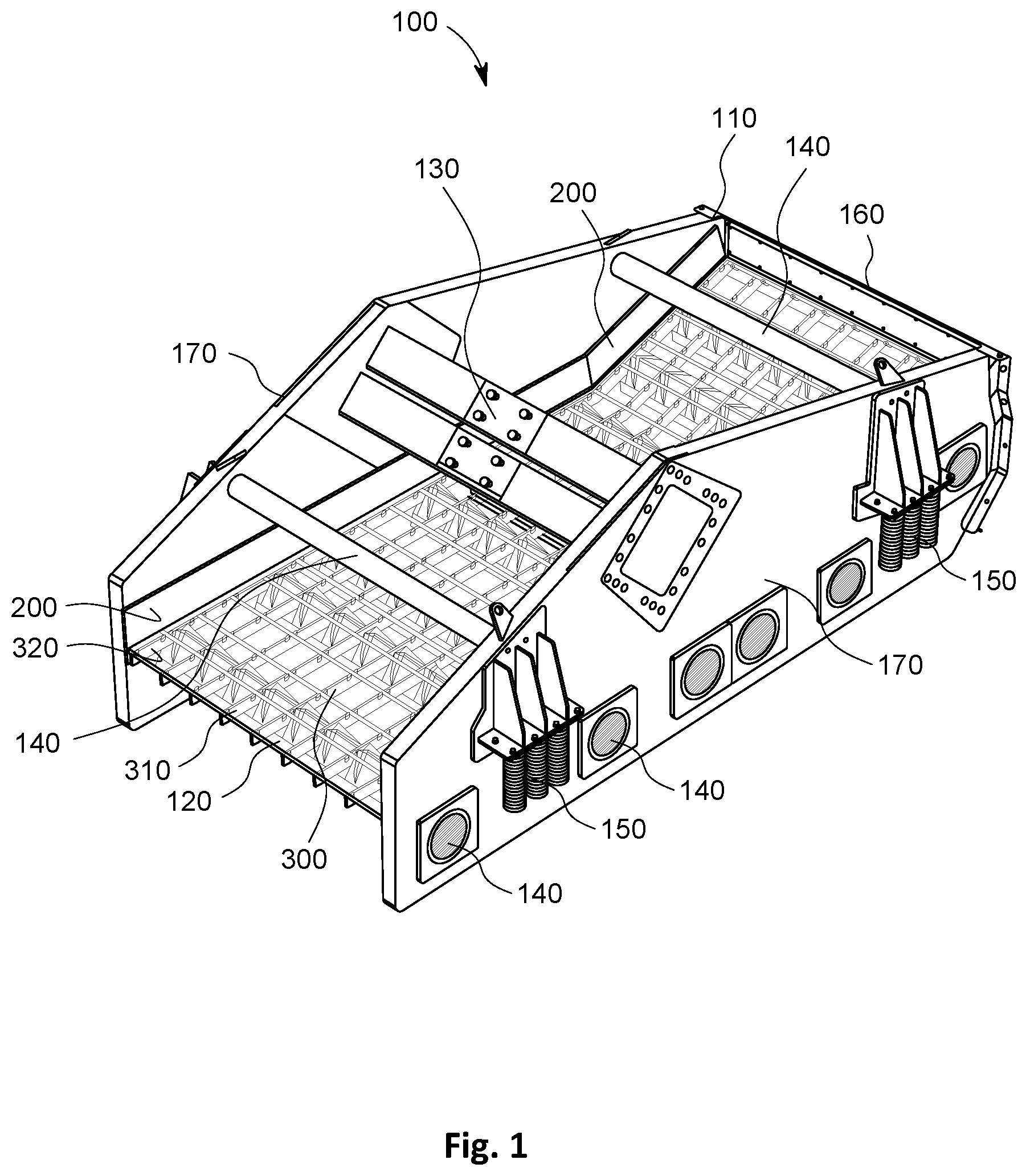Patent US12479008 — Vibratory screens — Figure 1