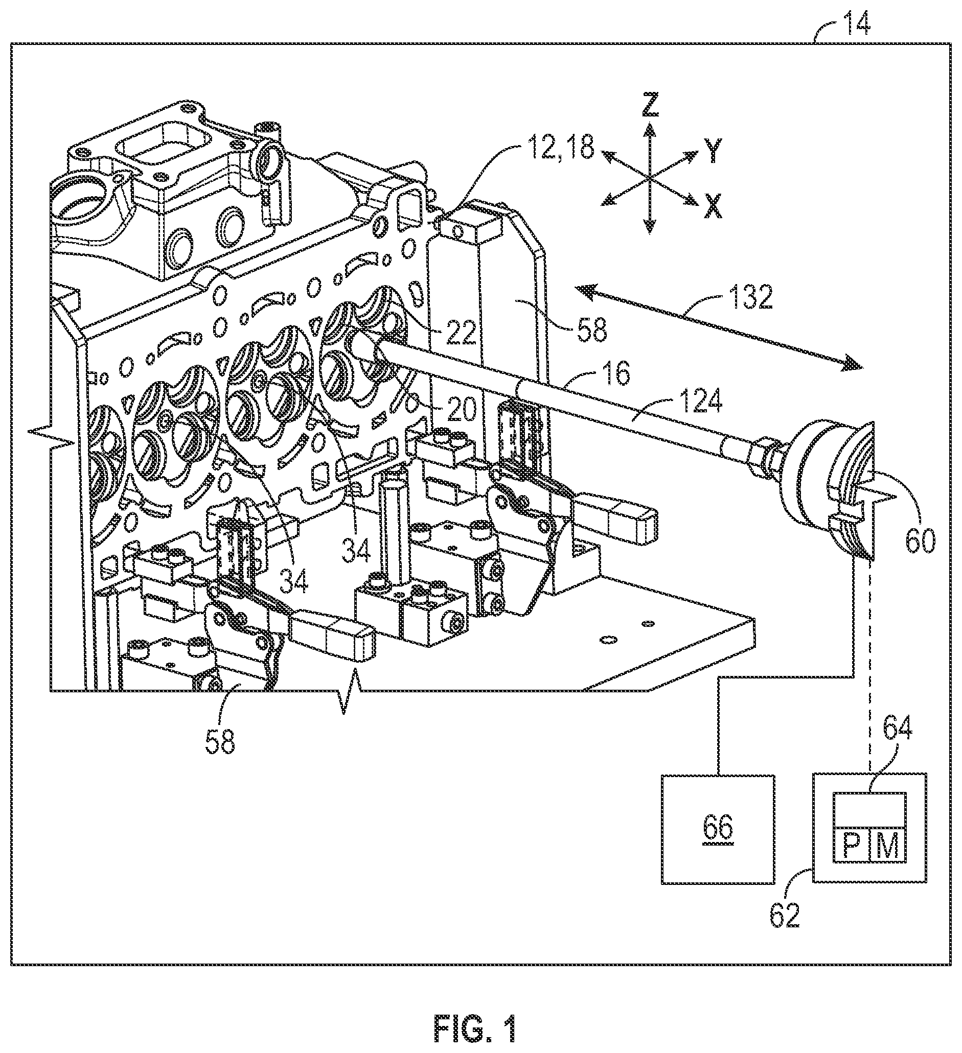 Patent US12479013 — Tooling assembly for cleaning a cylinder head using pressurized fluid and a method for the same — Figure 1
