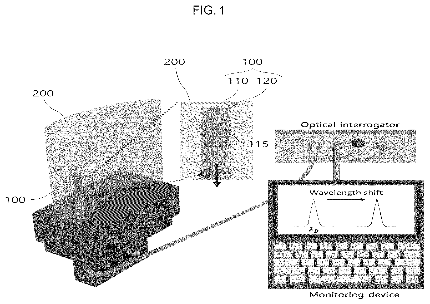 Patent US12479030 — Method for embedding optical fiber sensor in metal 3D printing structure, and metal 3D printing turbine blade having embedded optical fiber sensor manufactured by applying embedding method — Figure 1