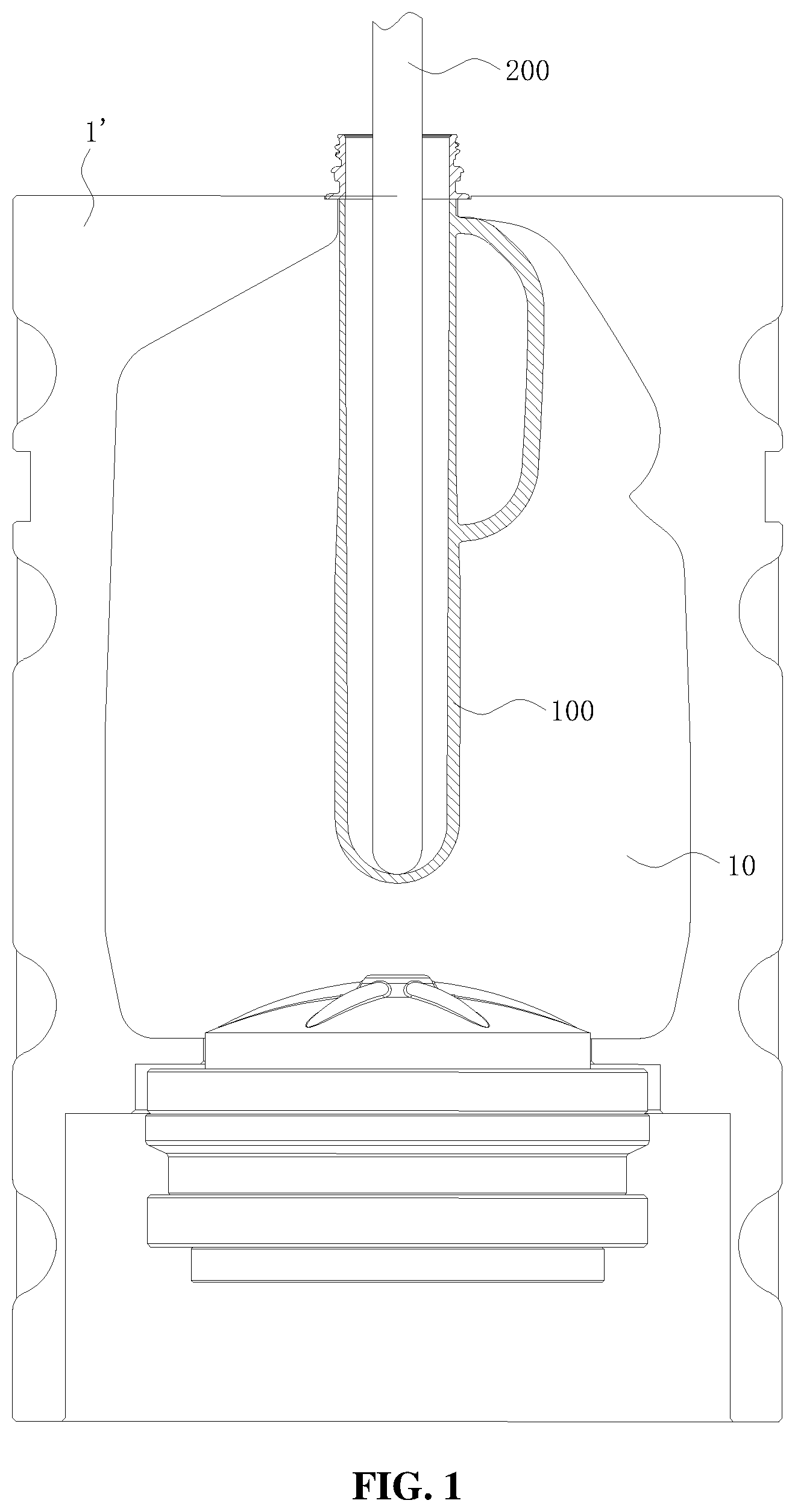 Patent US12479150 — Bottle blowing mold, bottle blowing machine and plastic bottle — Figure 1