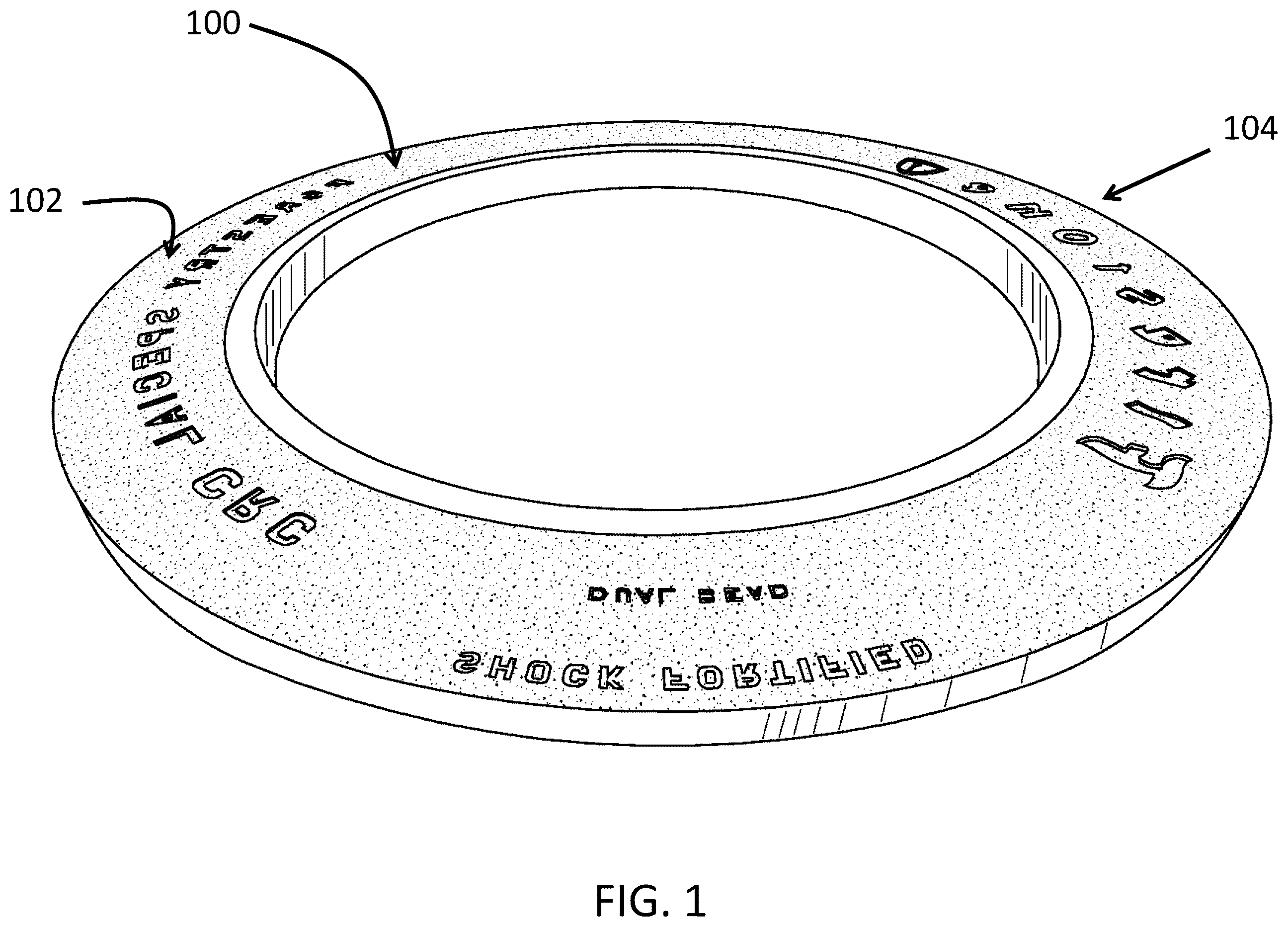 Patent US12479178 — Pneumatic tire with a textured surface, method of manufacturing, and textured mold — Figure 1