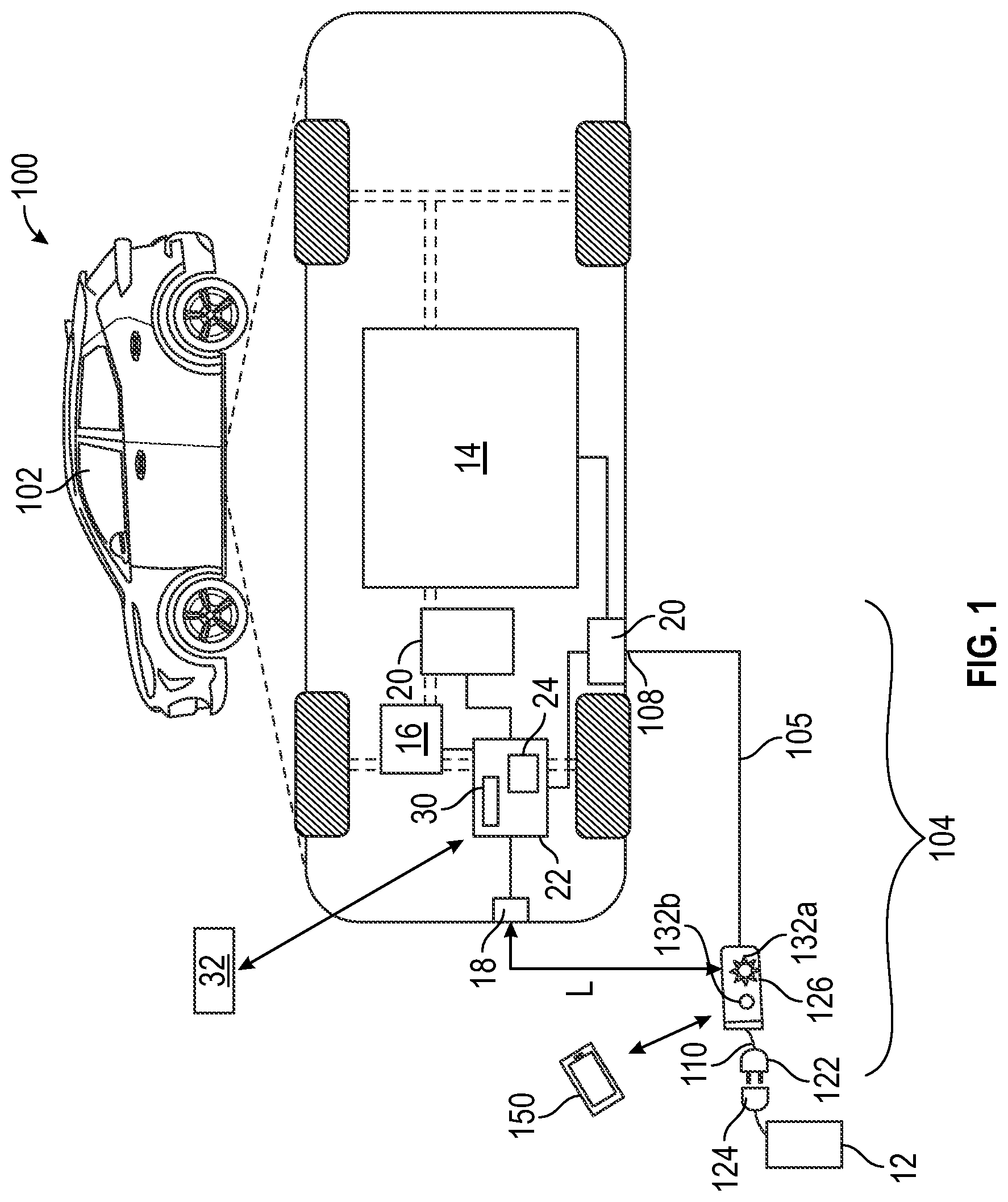 Patent US12479321 — Electric vehicle cordset fault status human-machine interface — Figure 1