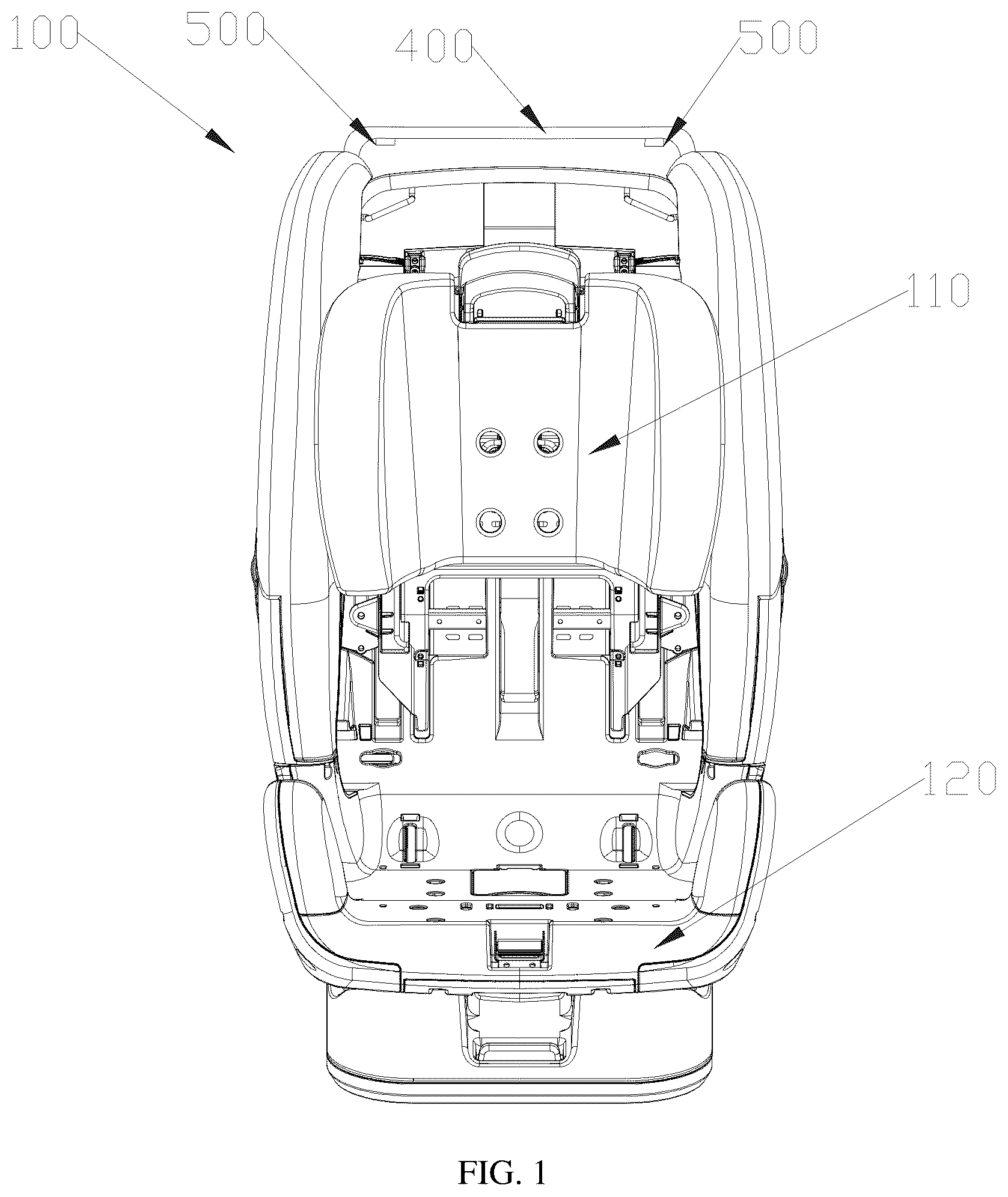 Patent US12479340 — Child safety seat — Figure 1