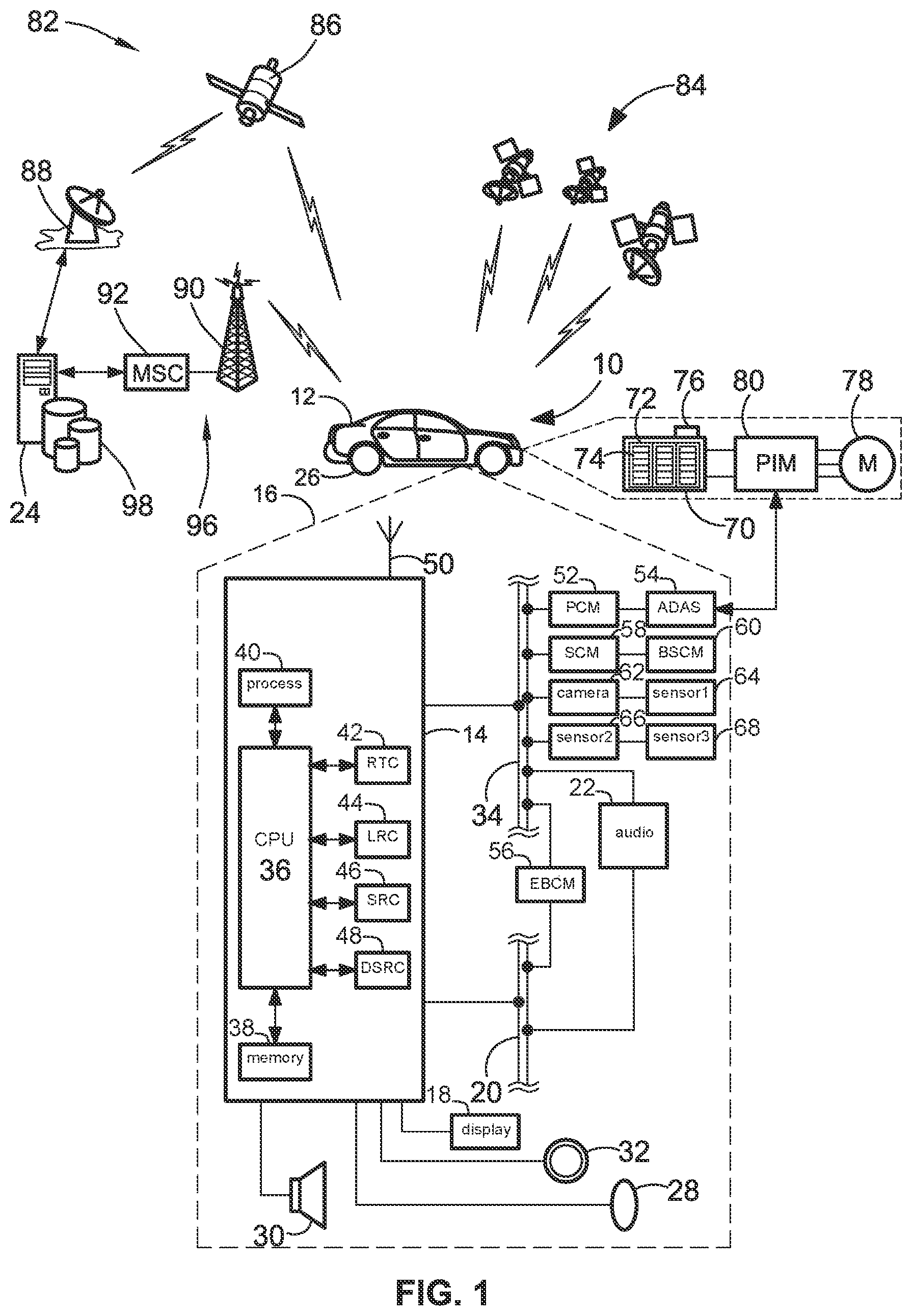 Patent US12479451 — Vehicle systems and control logic for automating manufacturing mode for connected vehicles — Figure 1