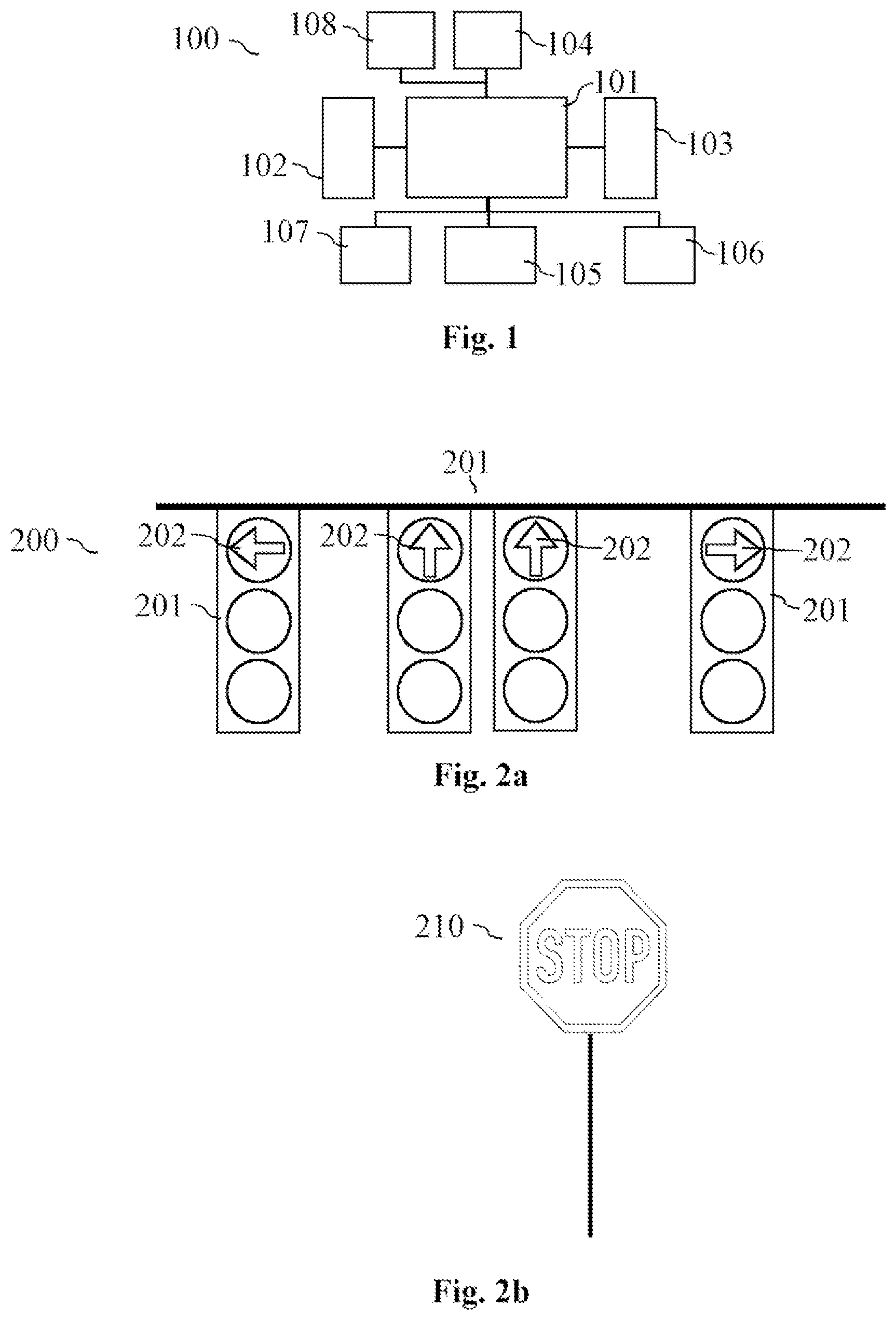 Patent US12479458 — Vehicle control system and method for outputting information related to a signaling unit — Figure 1