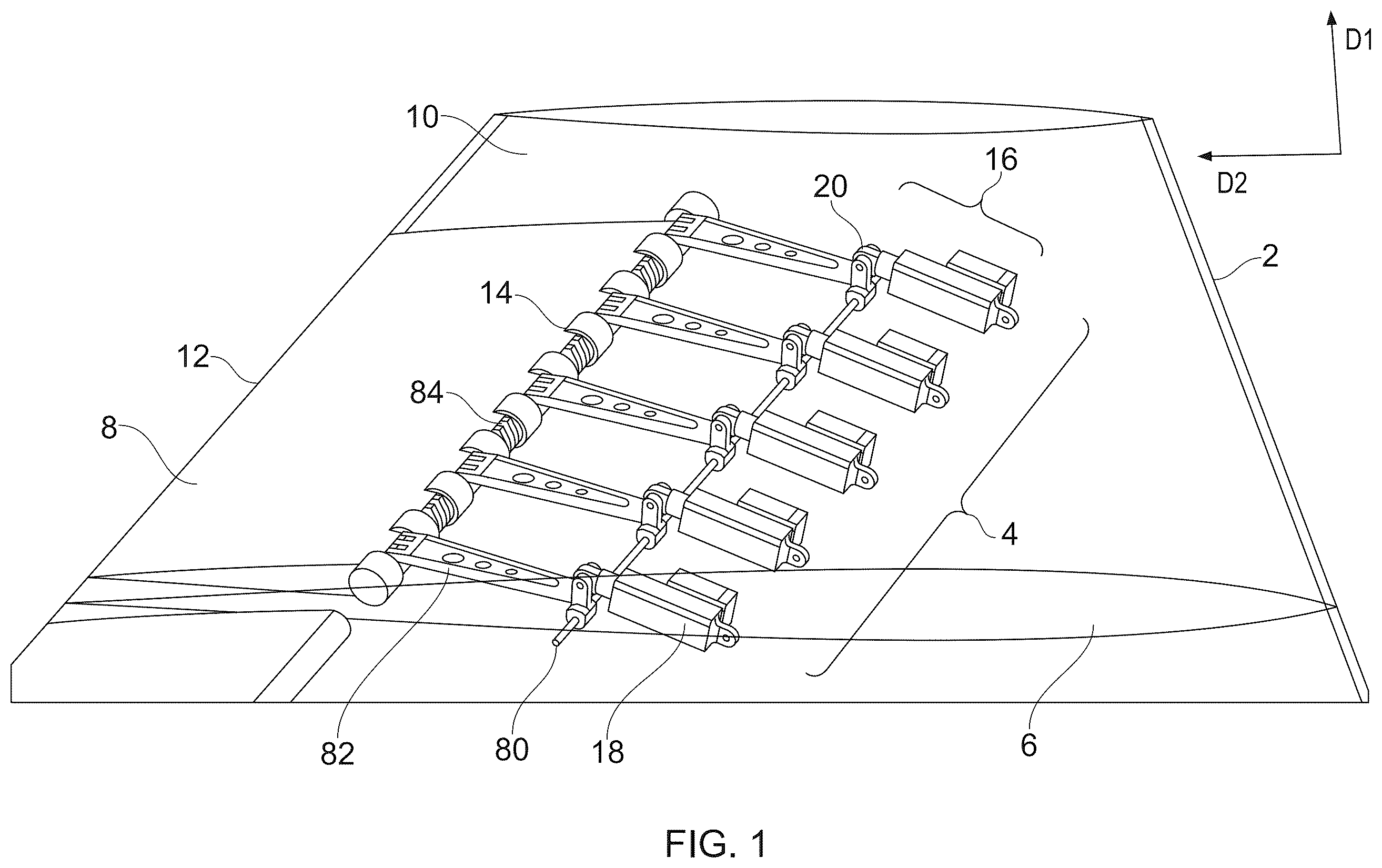 Patent US12479572 — Actuation system — Figure 1