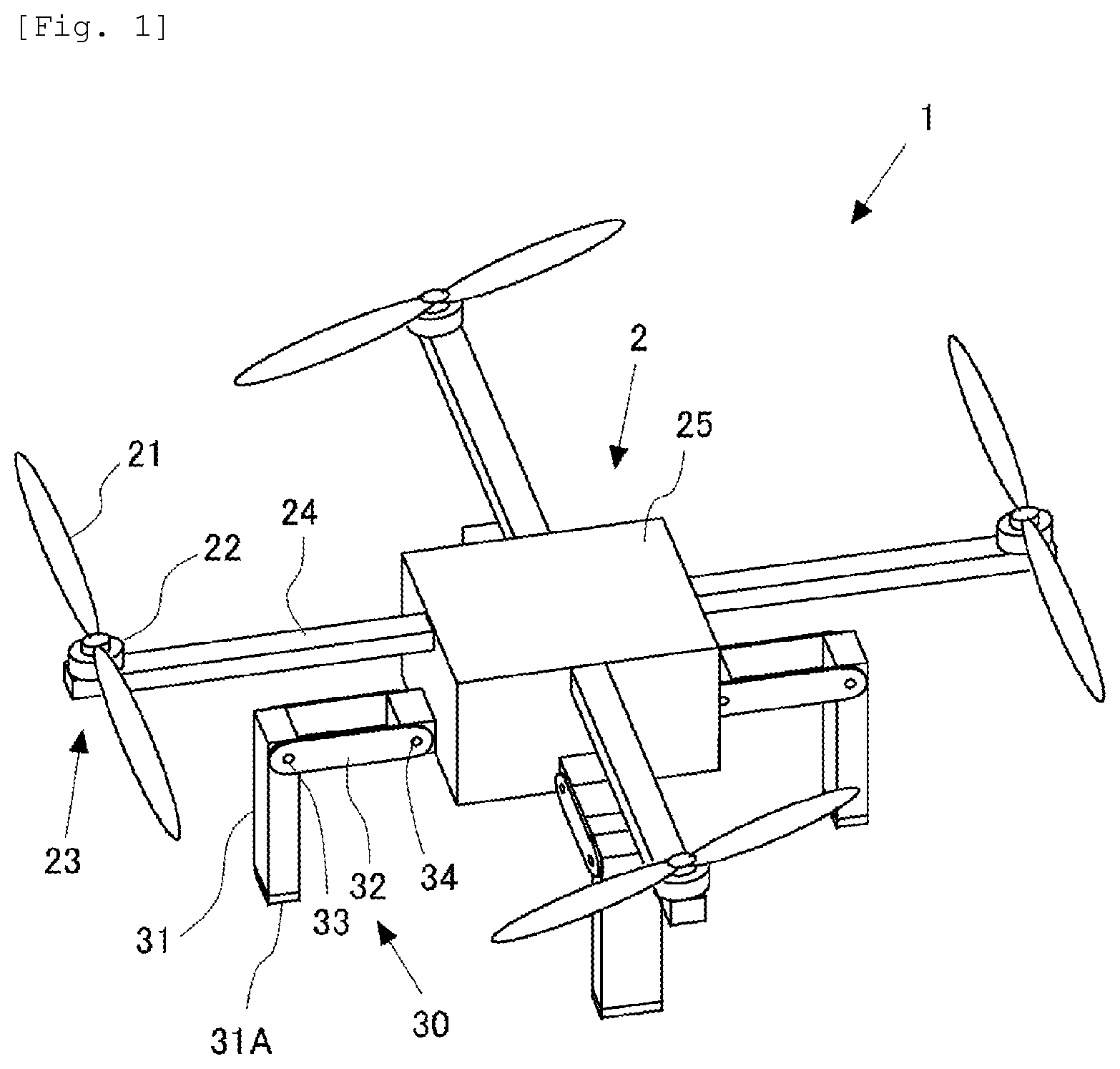 Patent US12479607 — Flying robot — Figure 1