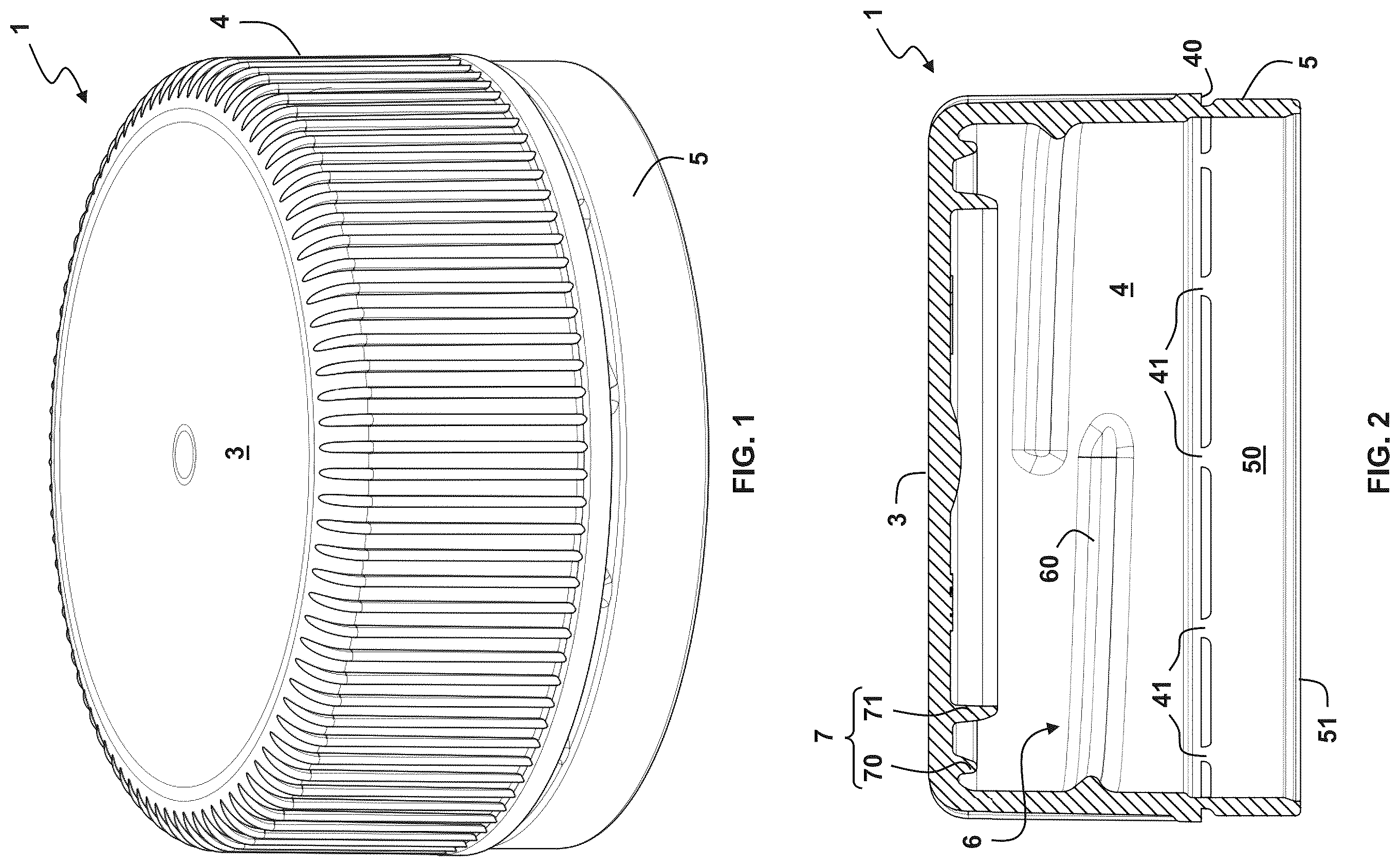 Patent US12479630 — Closures with tamper evidence — Figure 1