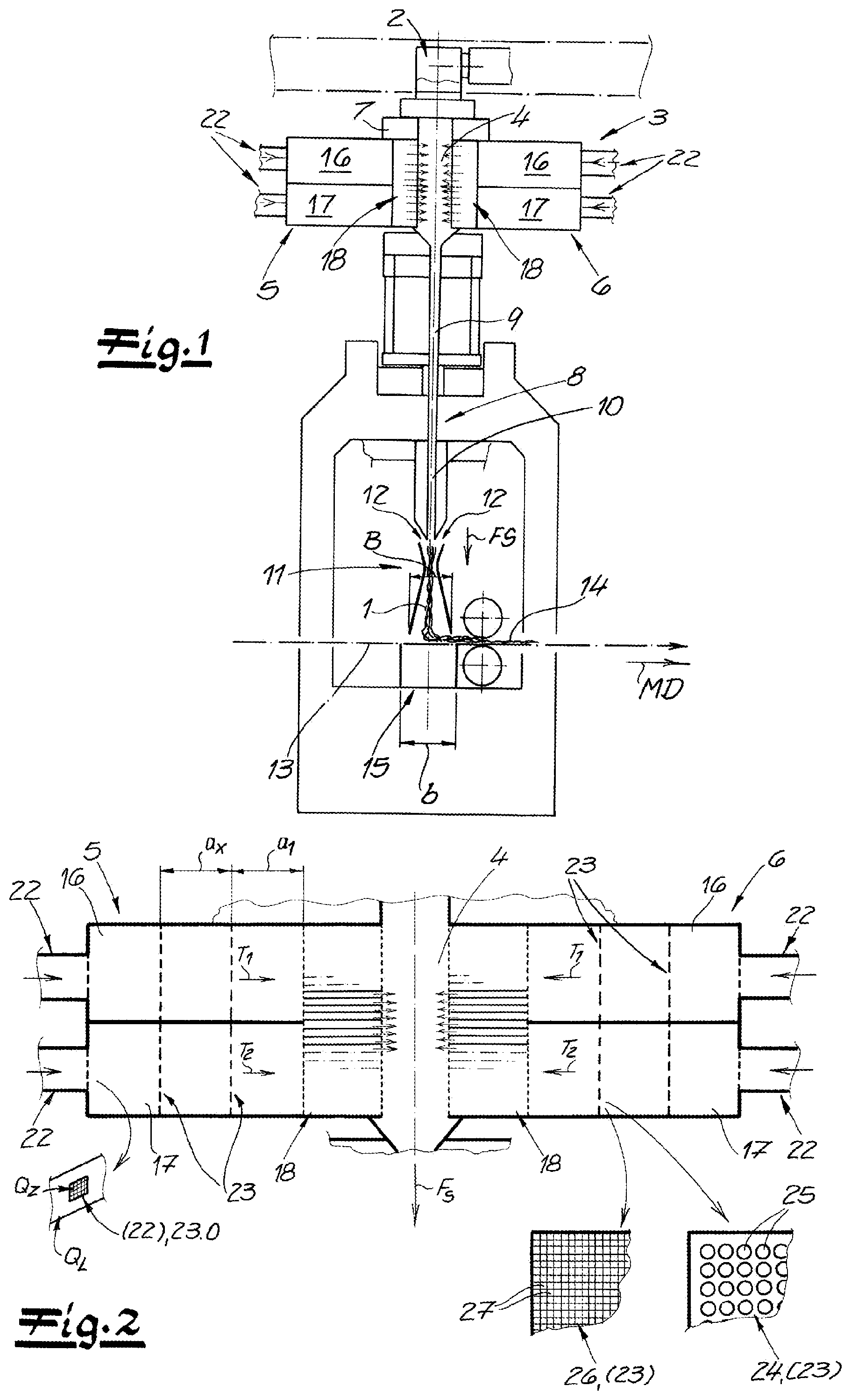 Patent US12480237 — Manufacture of spunbonded nonwoven from continuous filaments — Figure 1