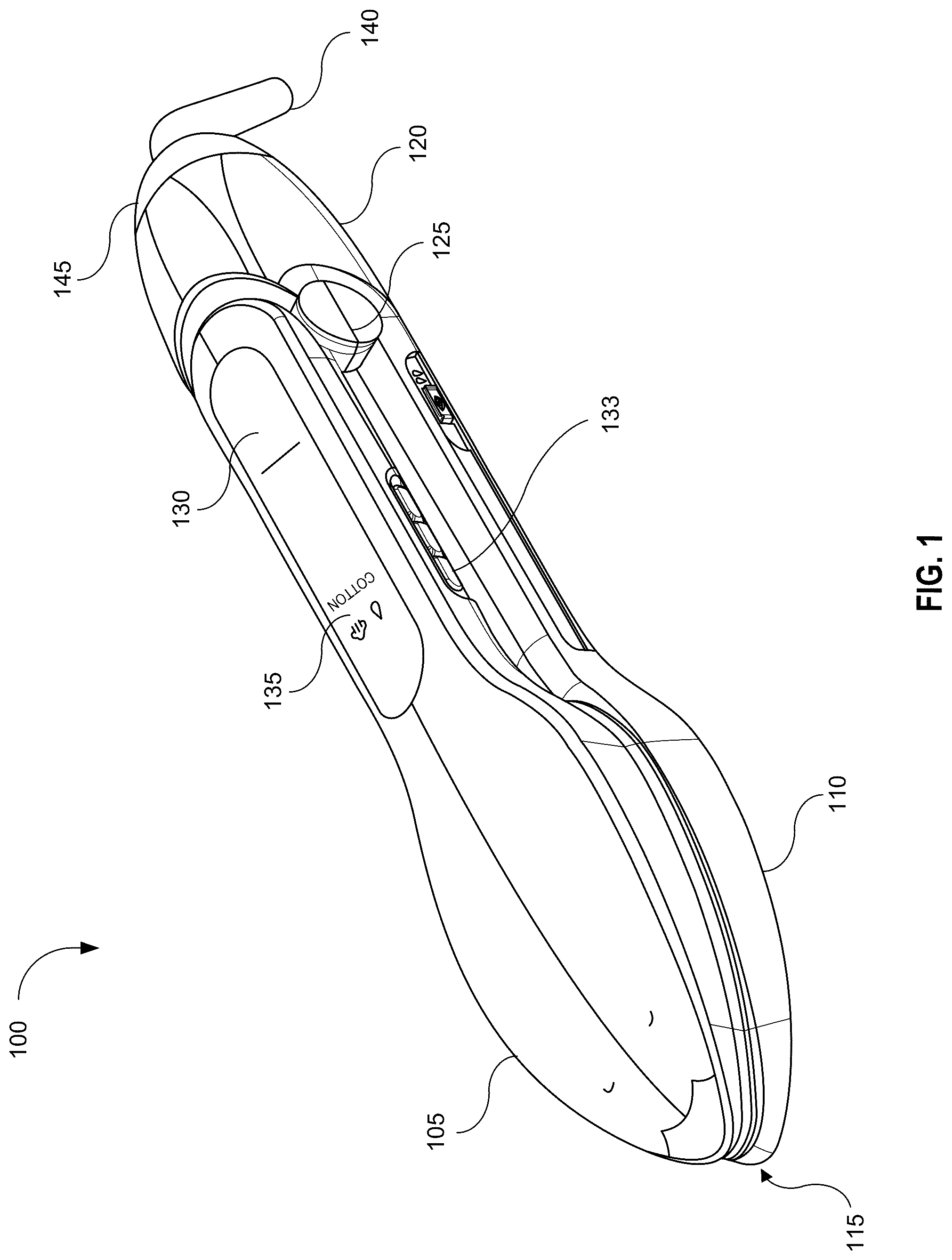 Patent US12480251 — Handheld steam iron — Figure 1