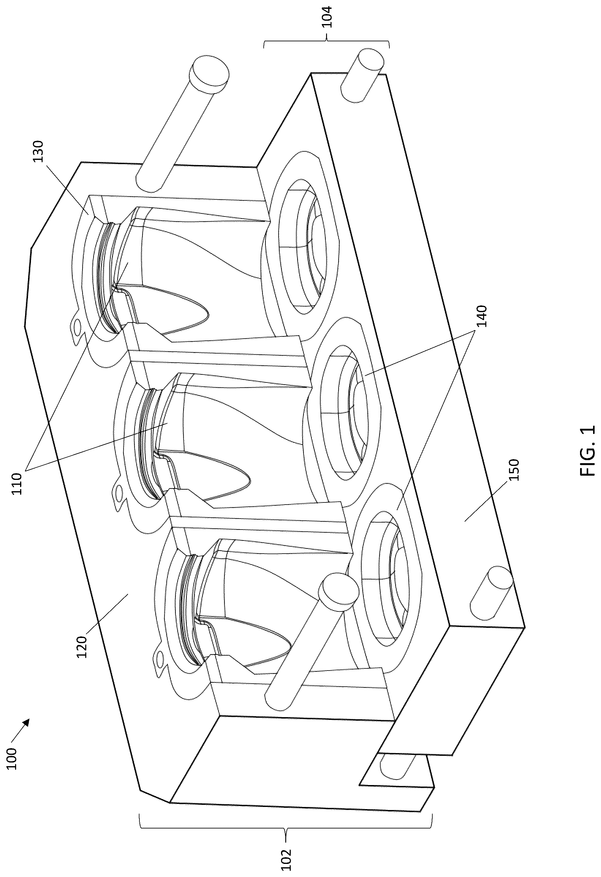 Patent US12480259 — Multipart molds and three-dimensional pulp articles molded therefrom — Figure 1