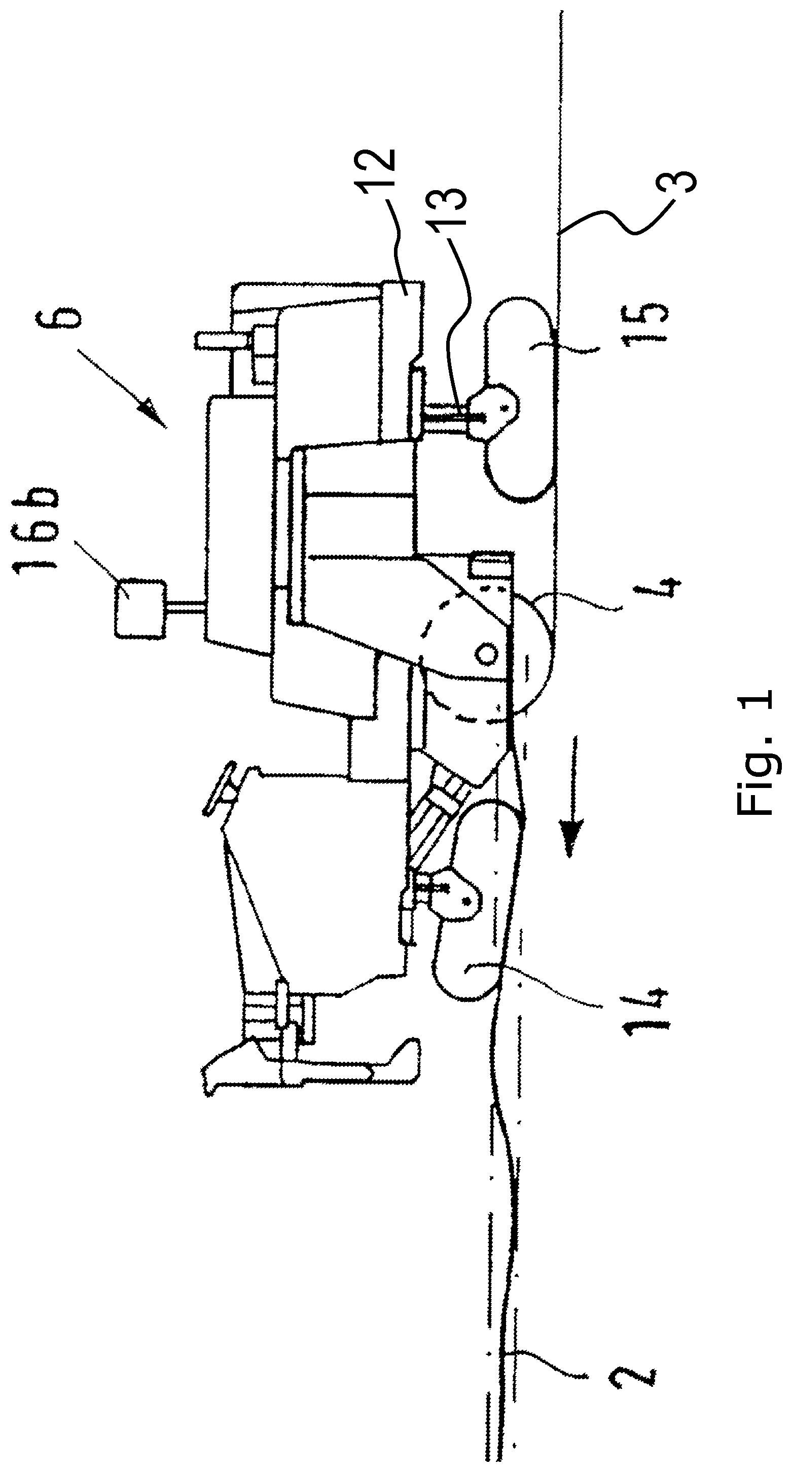Patent US12480265 Figure 1 – Method for milling off traffic areas with a milling drum, as well as milling machine for carrying out the method for milling off traffic areas