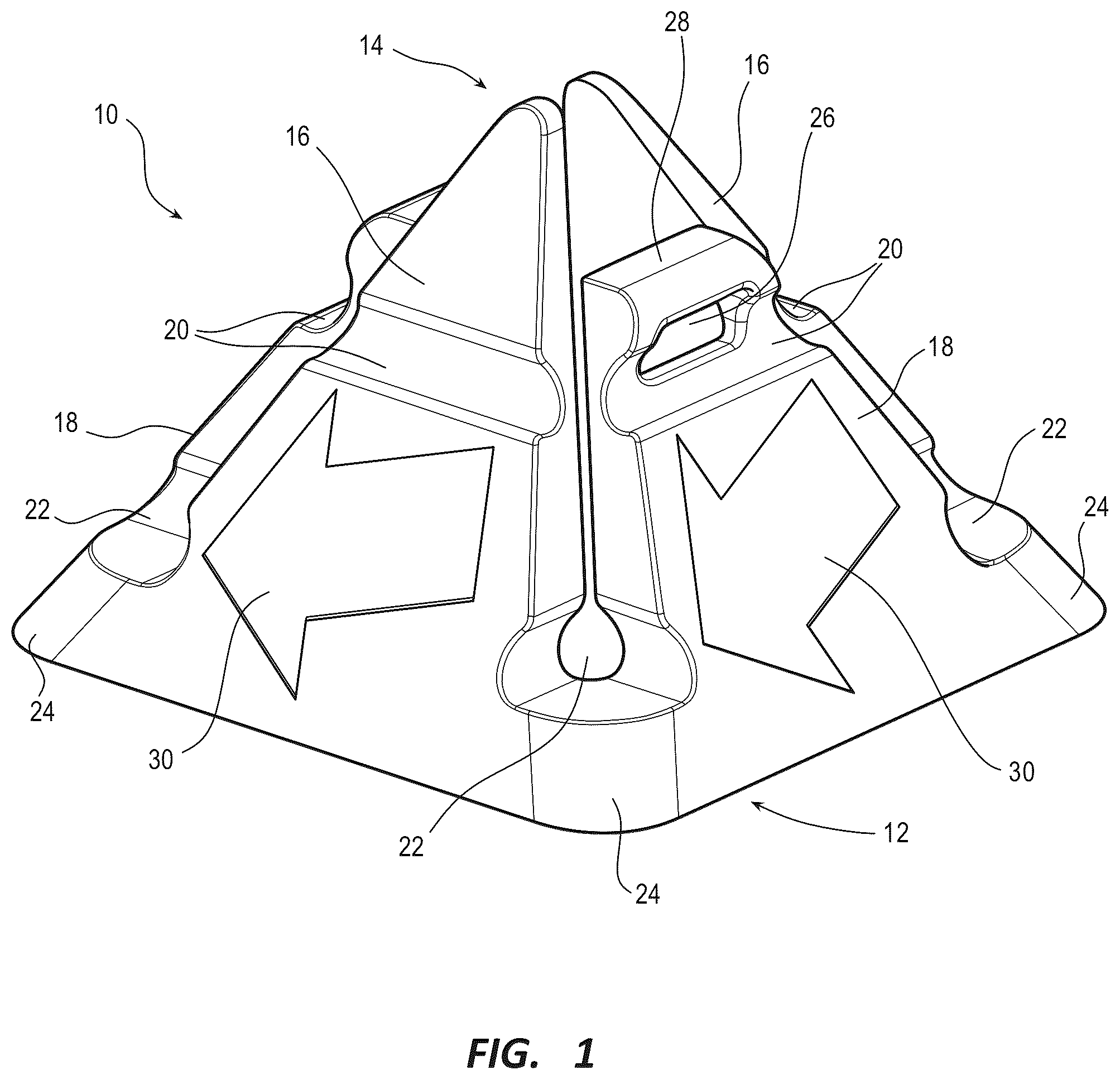 Patent US12480267 — Indicator sleeve for a traffic director — Figure 1