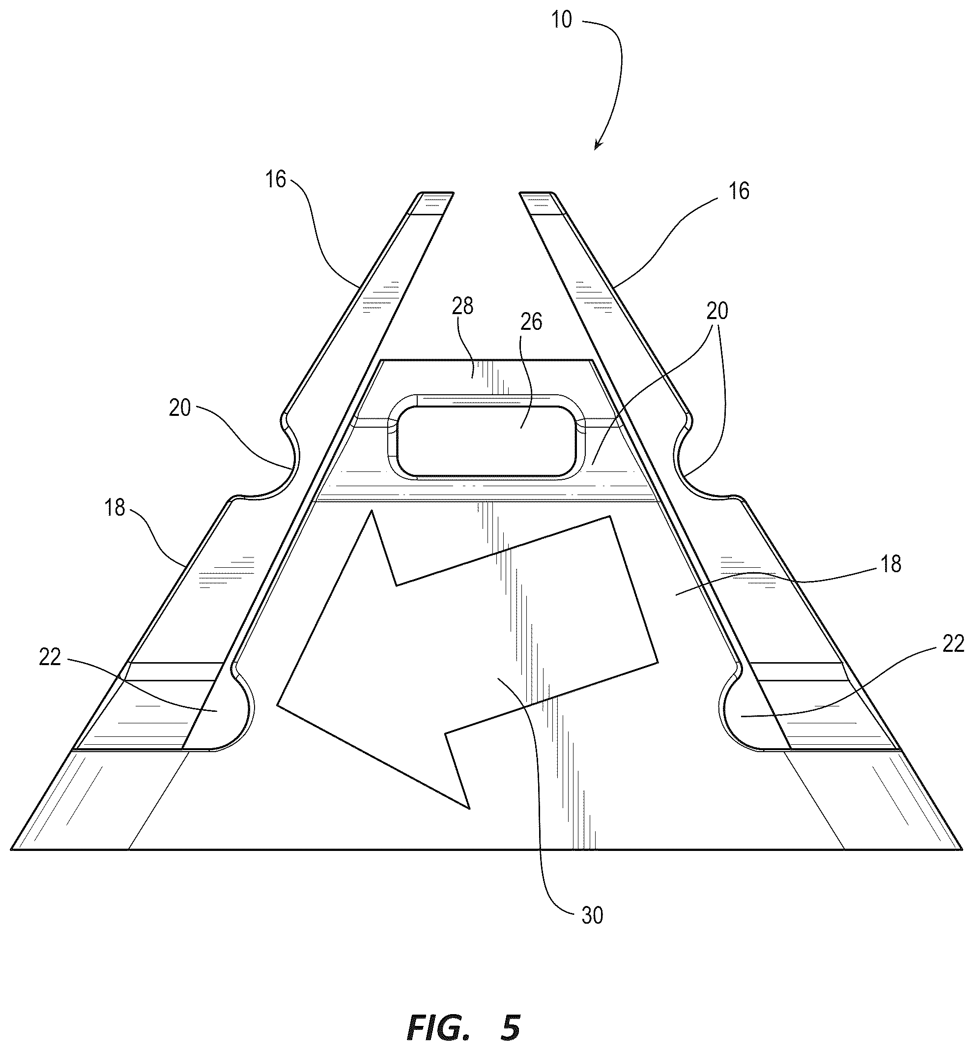 Patent US12480267 Figure 5 – Indicator sleeve for a traffic director