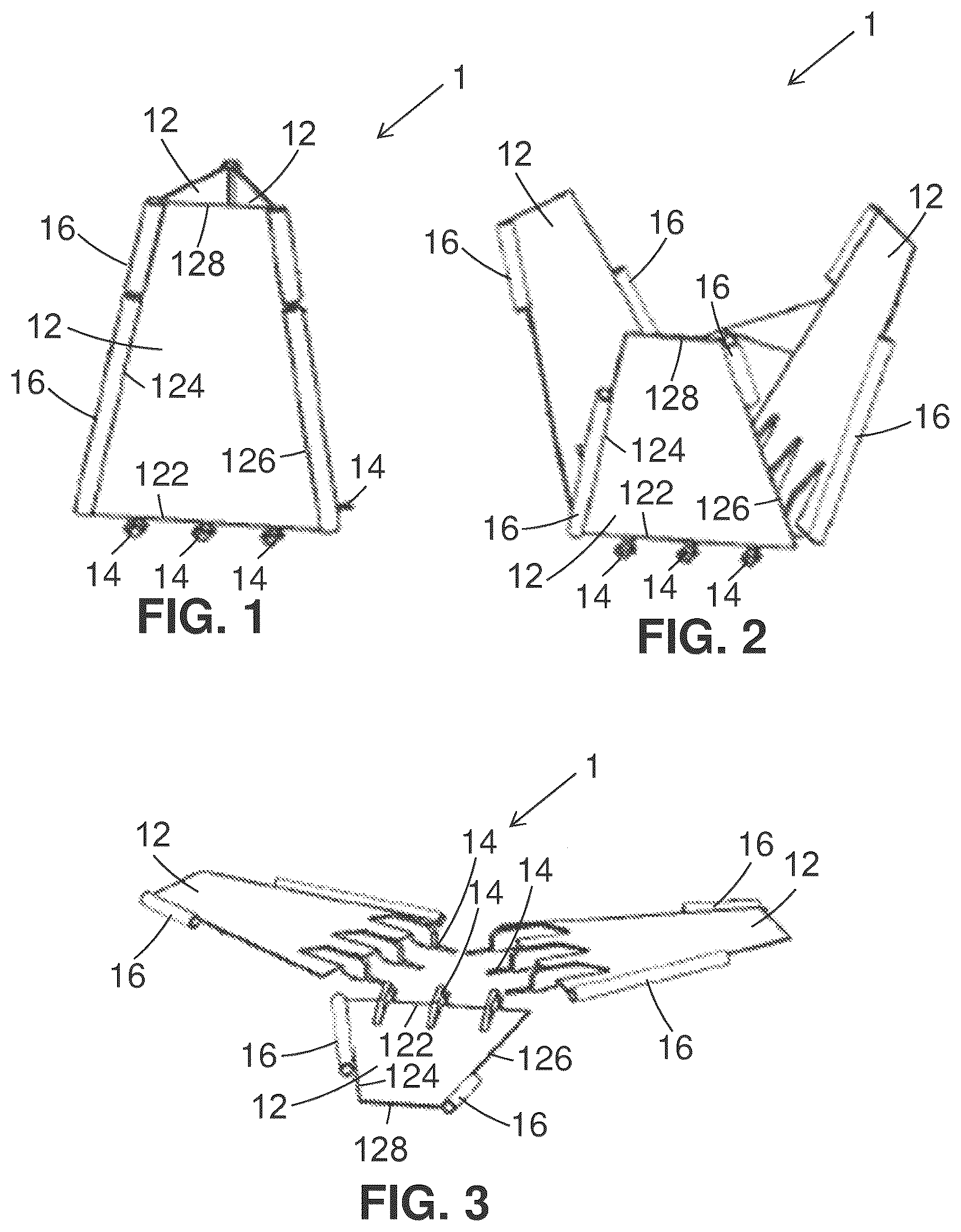 Patent US12480268 — Collapsible barrier and a system comprising the same — Figure 1