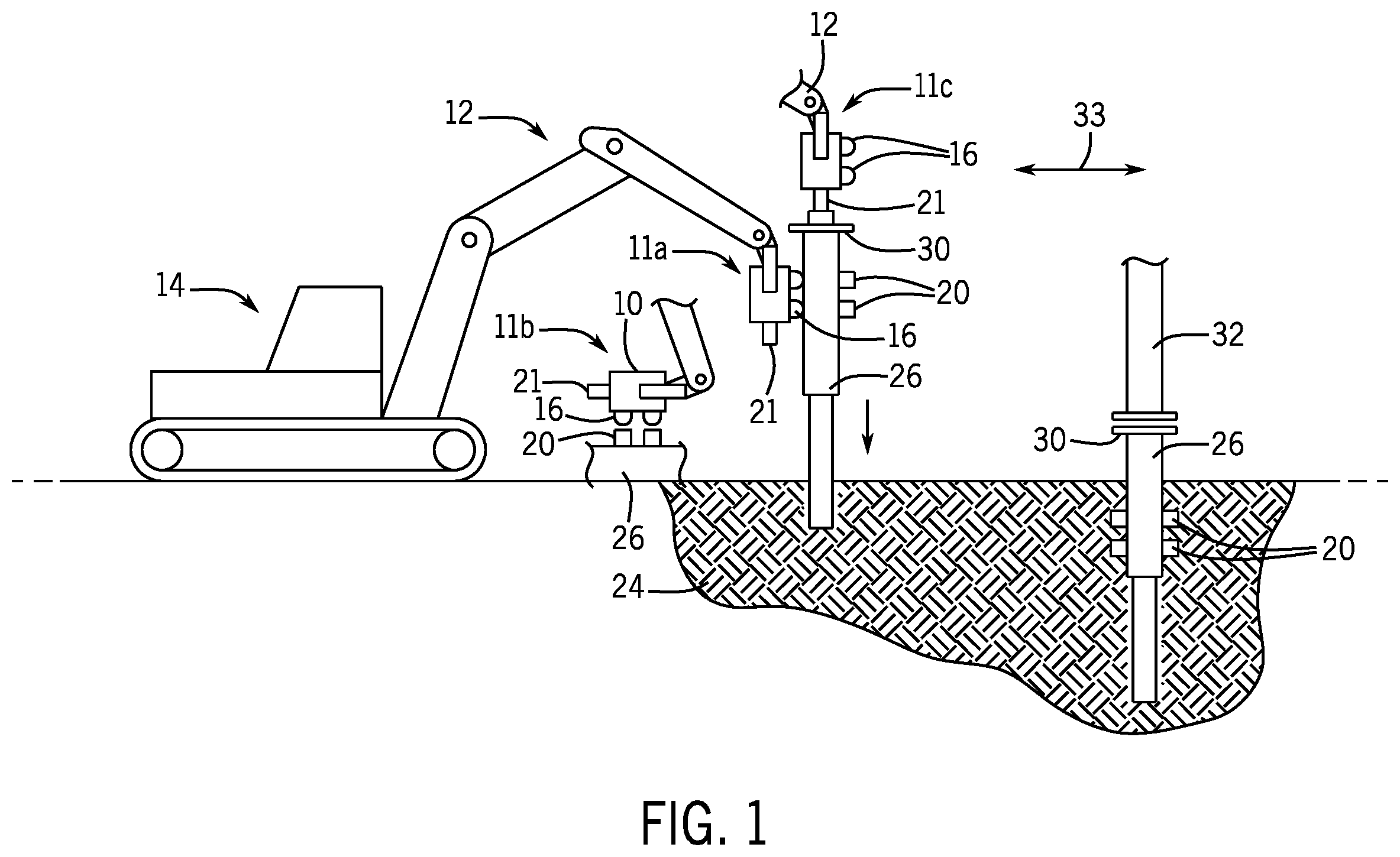 Patent US12480272 — Electrical pole with H-web caisson — Figure 1