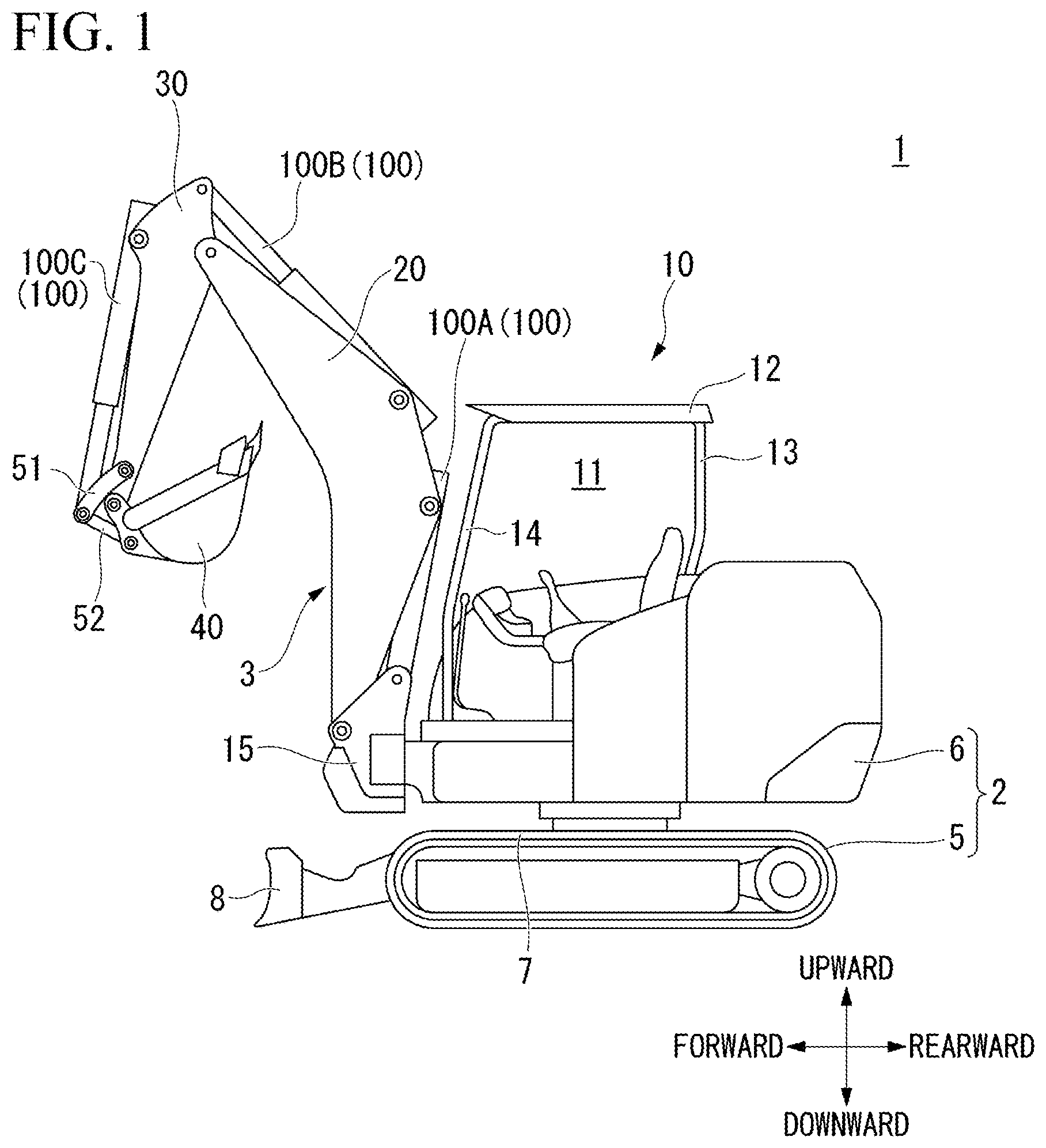 Patent US12480276 — Electric cylinder and work machine — Figure 1