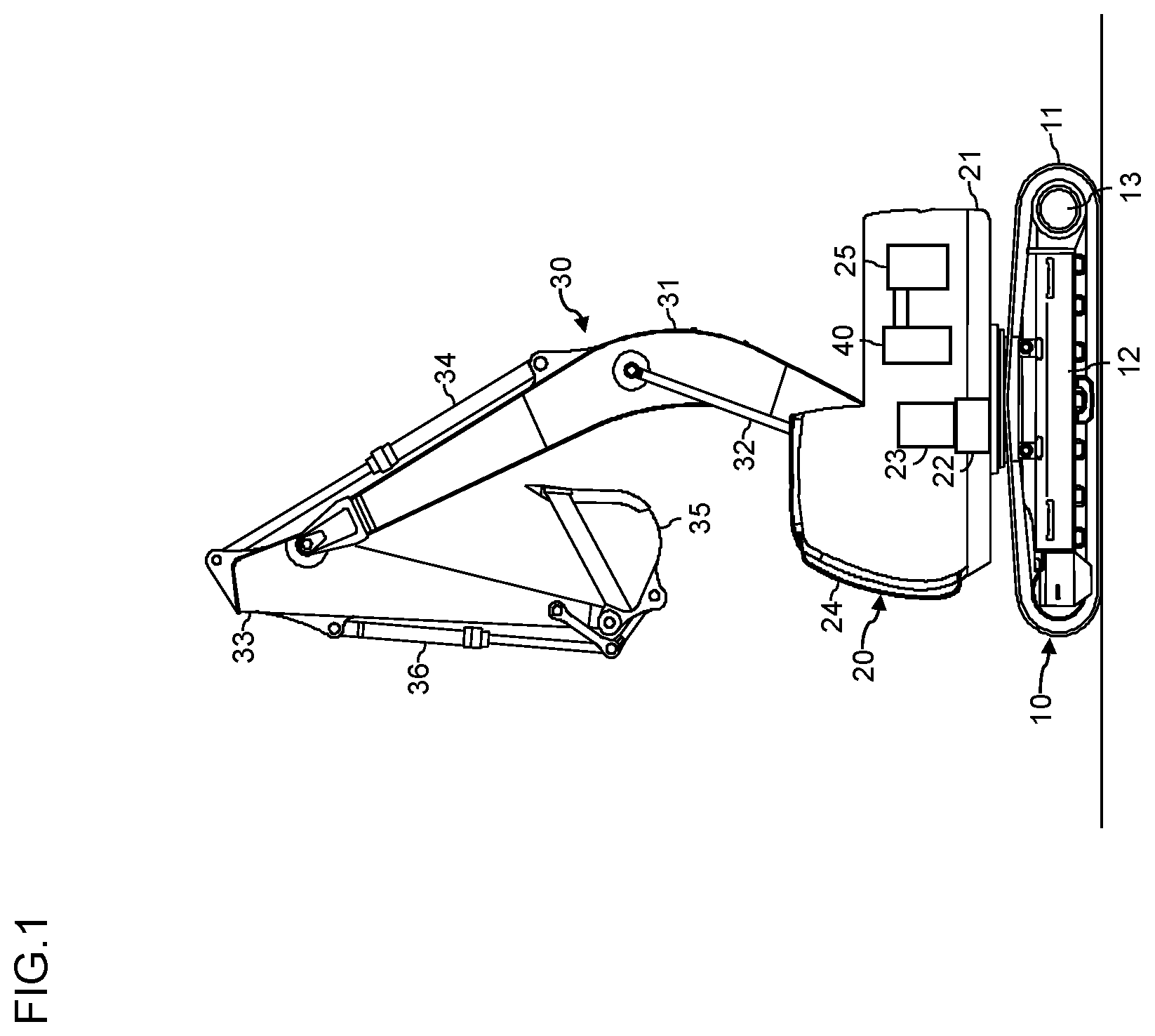 Patent US12480281 — Construction machine — Figure 1