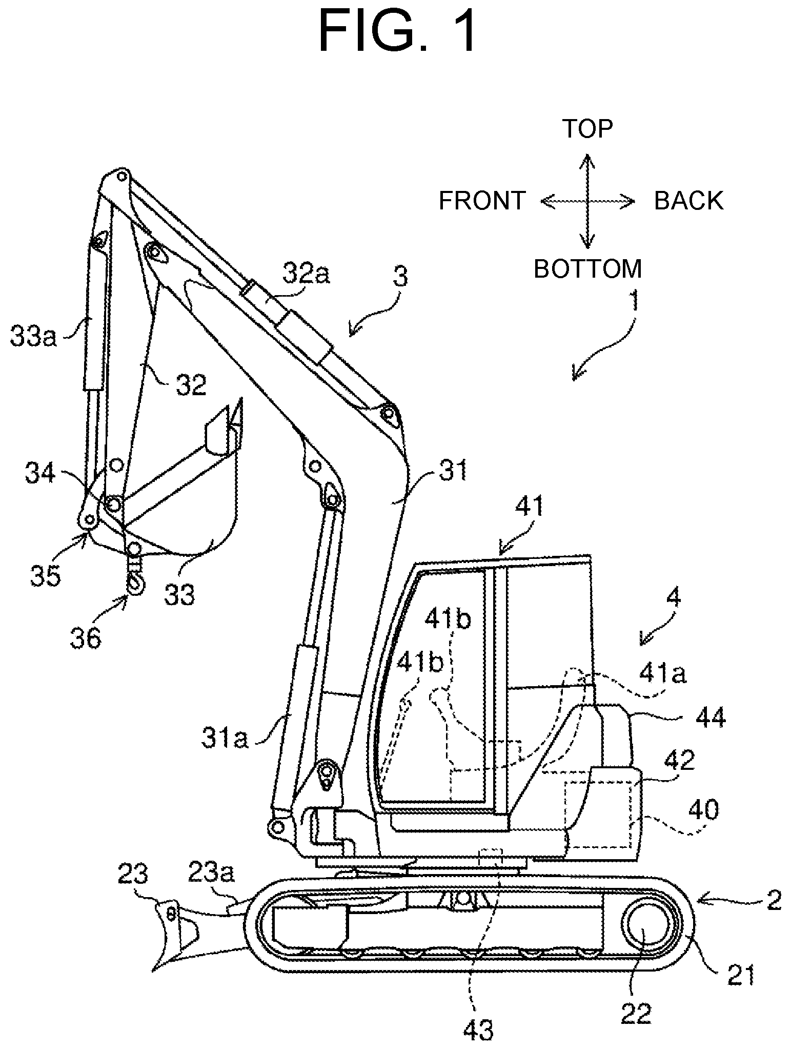 Patent US12480284 — Construction machine — Figure 1