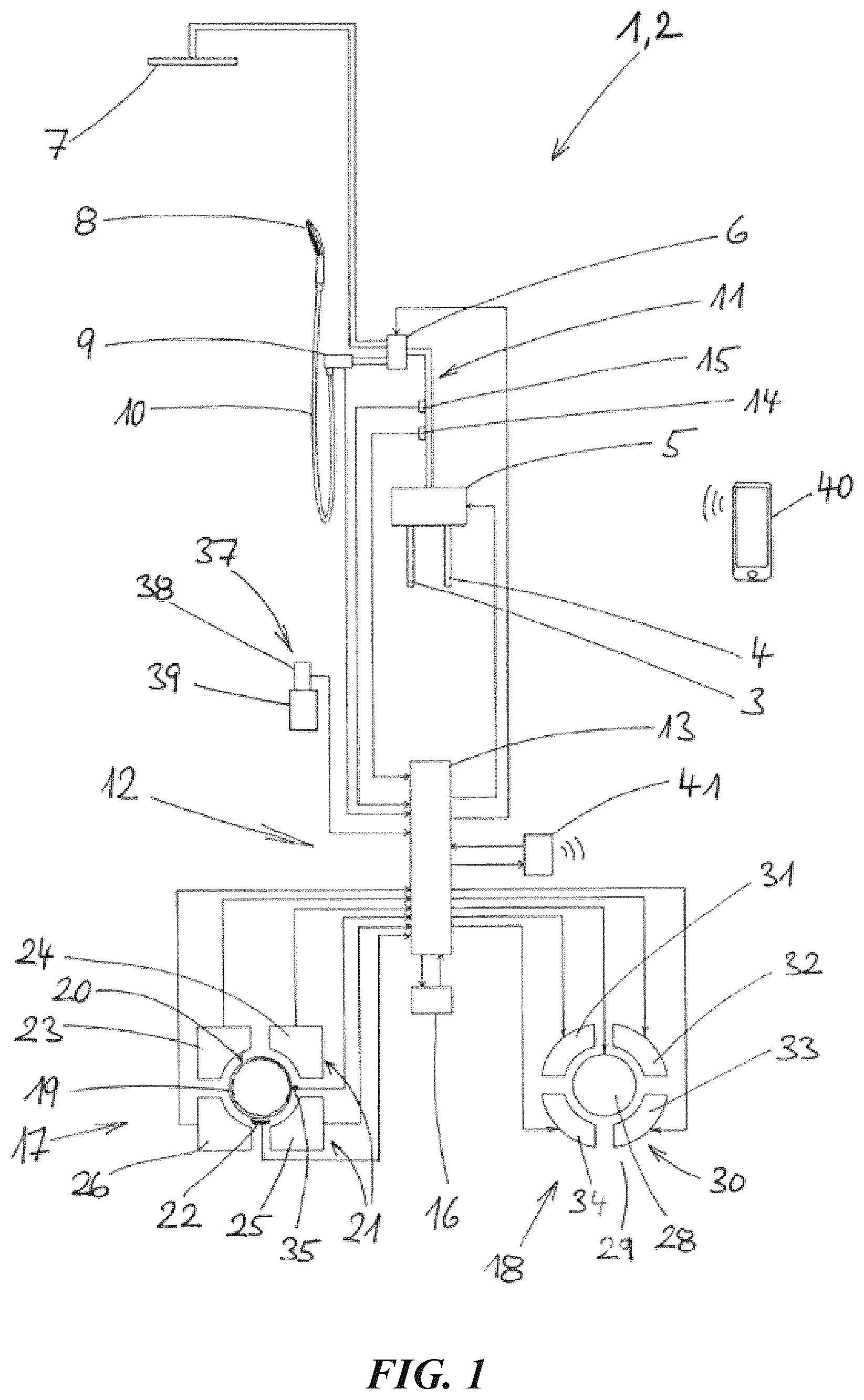 Patent US12480293 Figure 1 – Sanitary device