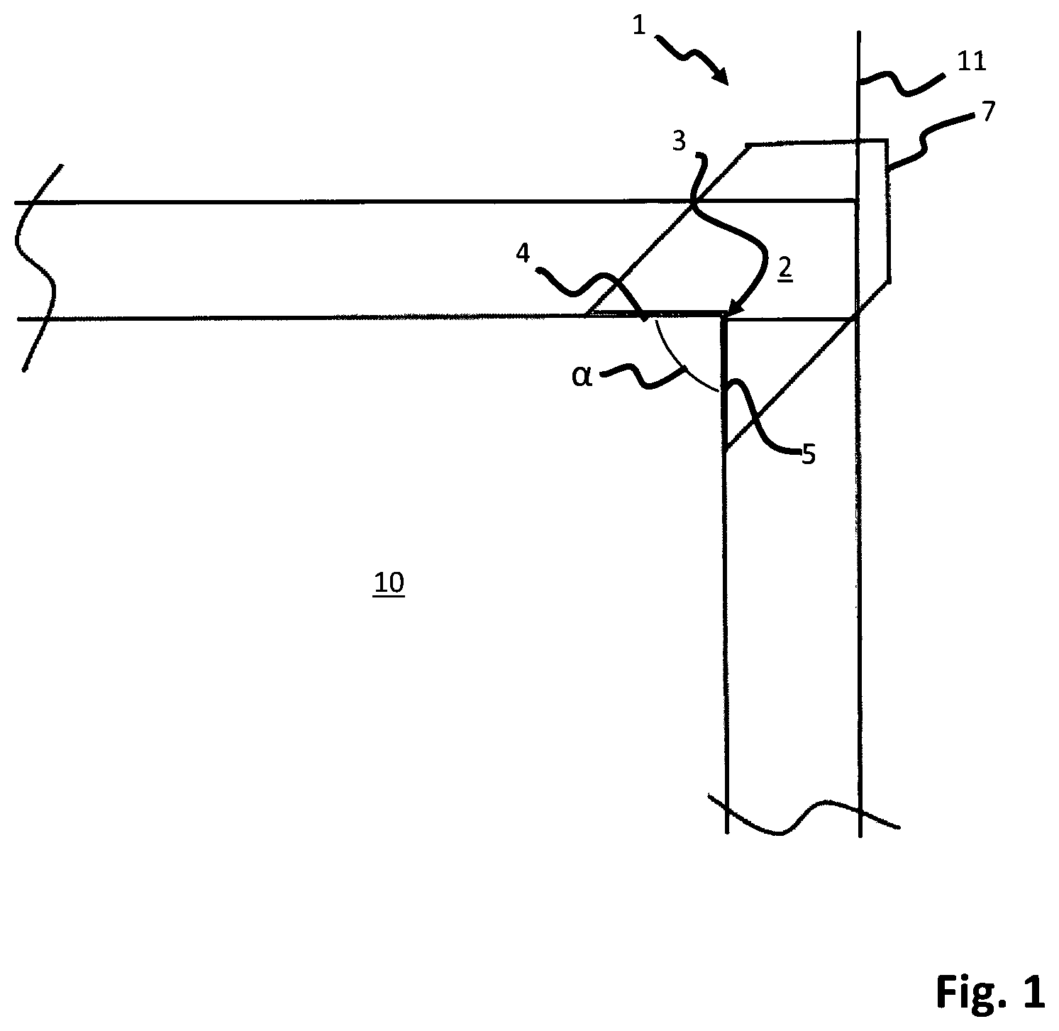 Patent US12480312 — Joint strip for reinforcement of drywall panel joints — Figure 1
