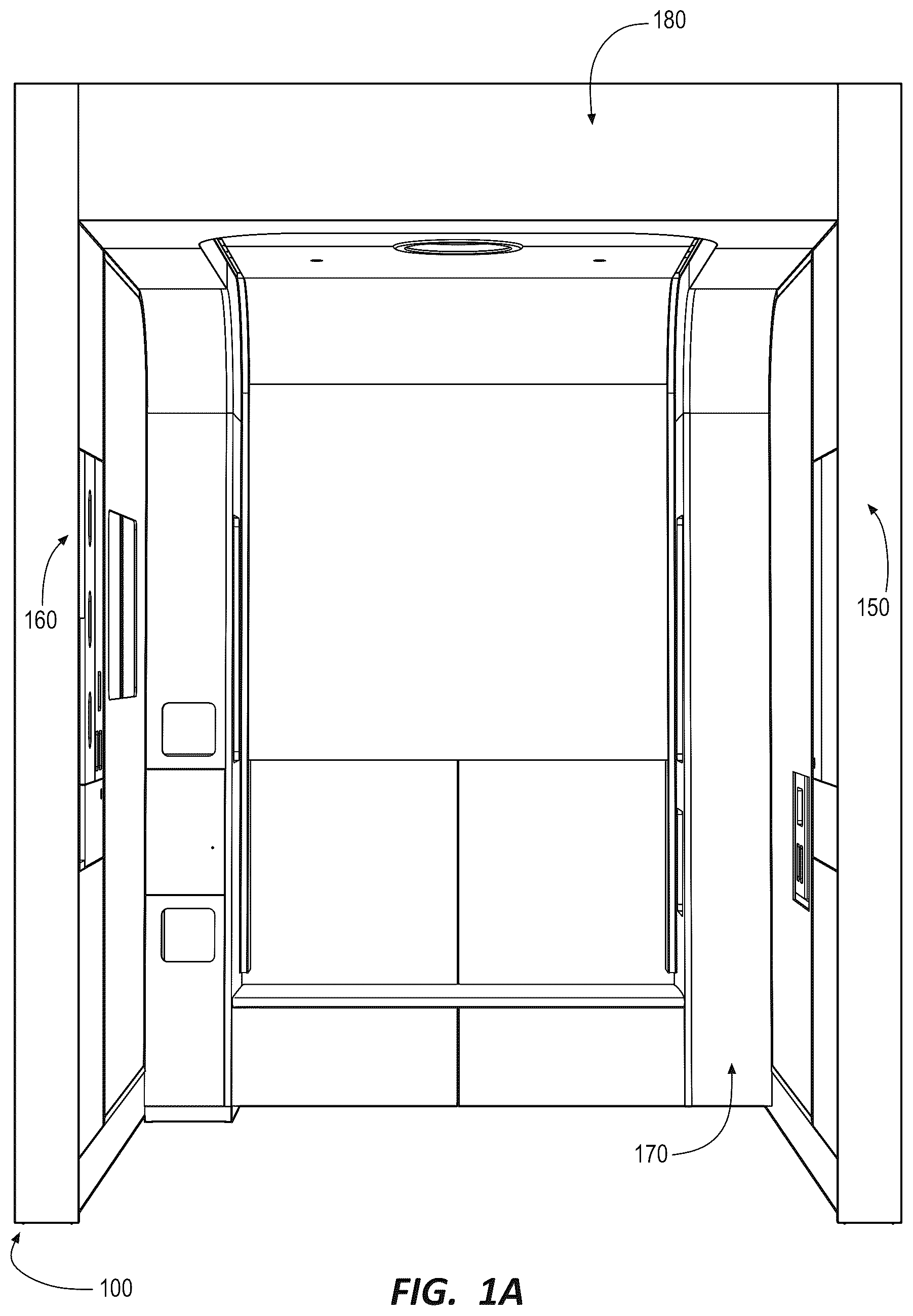 Patent US12480320 — Modular treatment, examination, and waiting station — Figure 1