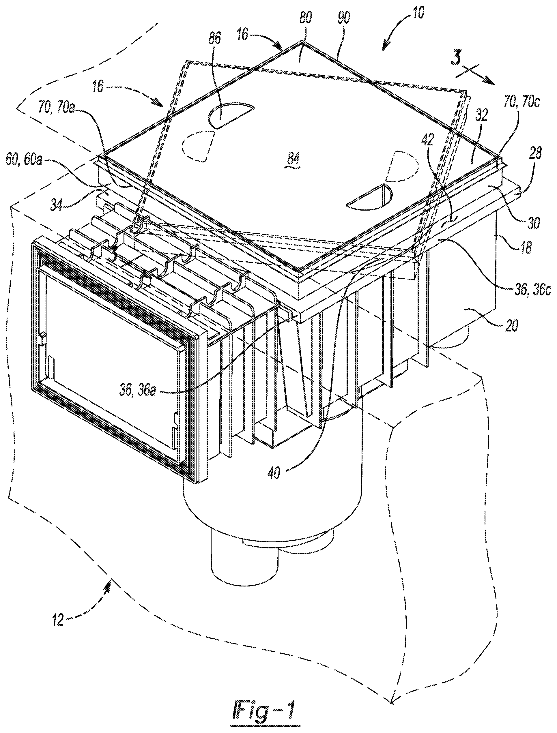 Patent US12480325 — Skimmer cover assembly method — Figure 1