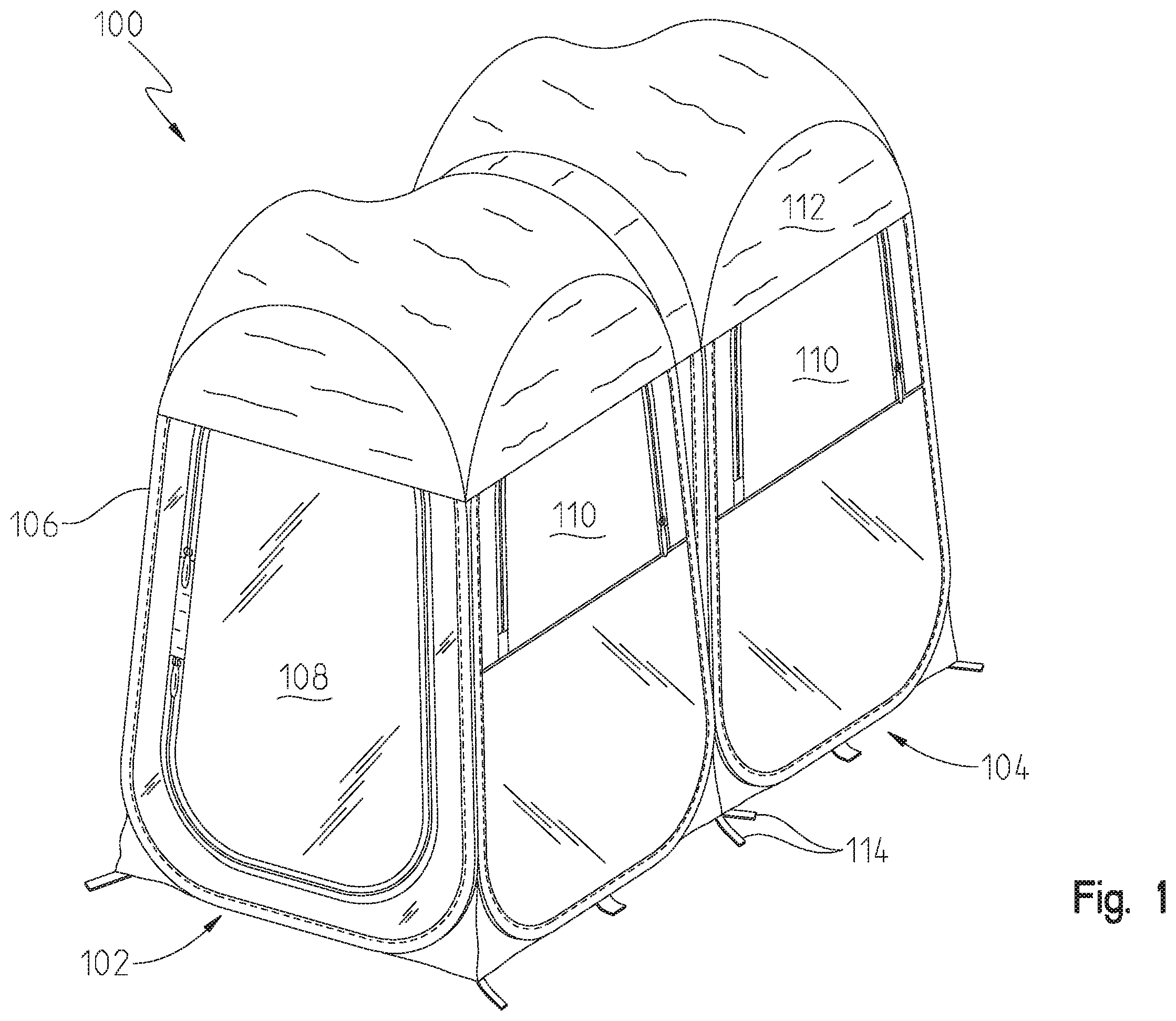 Patent US12480327 — Collapsible enclosure — Figure 1