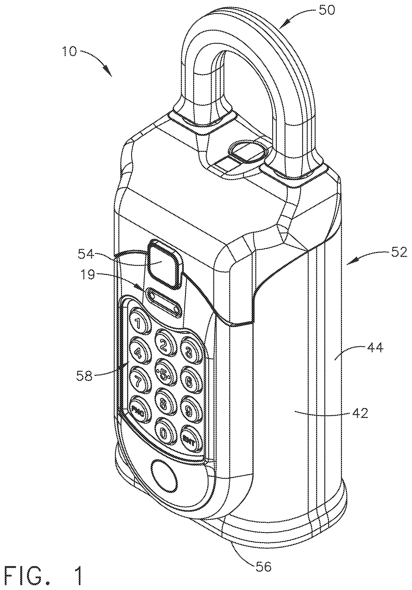 Patent US12480333 — Electronic lockbox — Figure 1