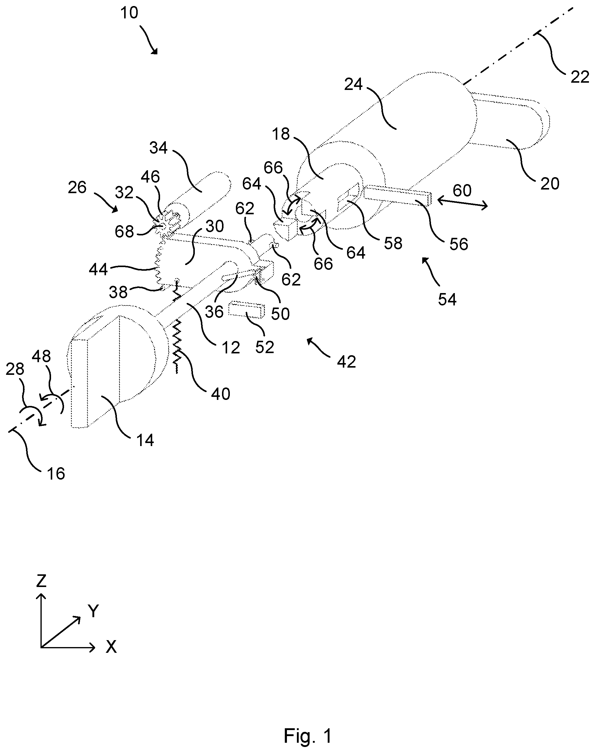 Patent US12480338 — Lock device for an electronic locking system, electronic locking system and method — Figure 1