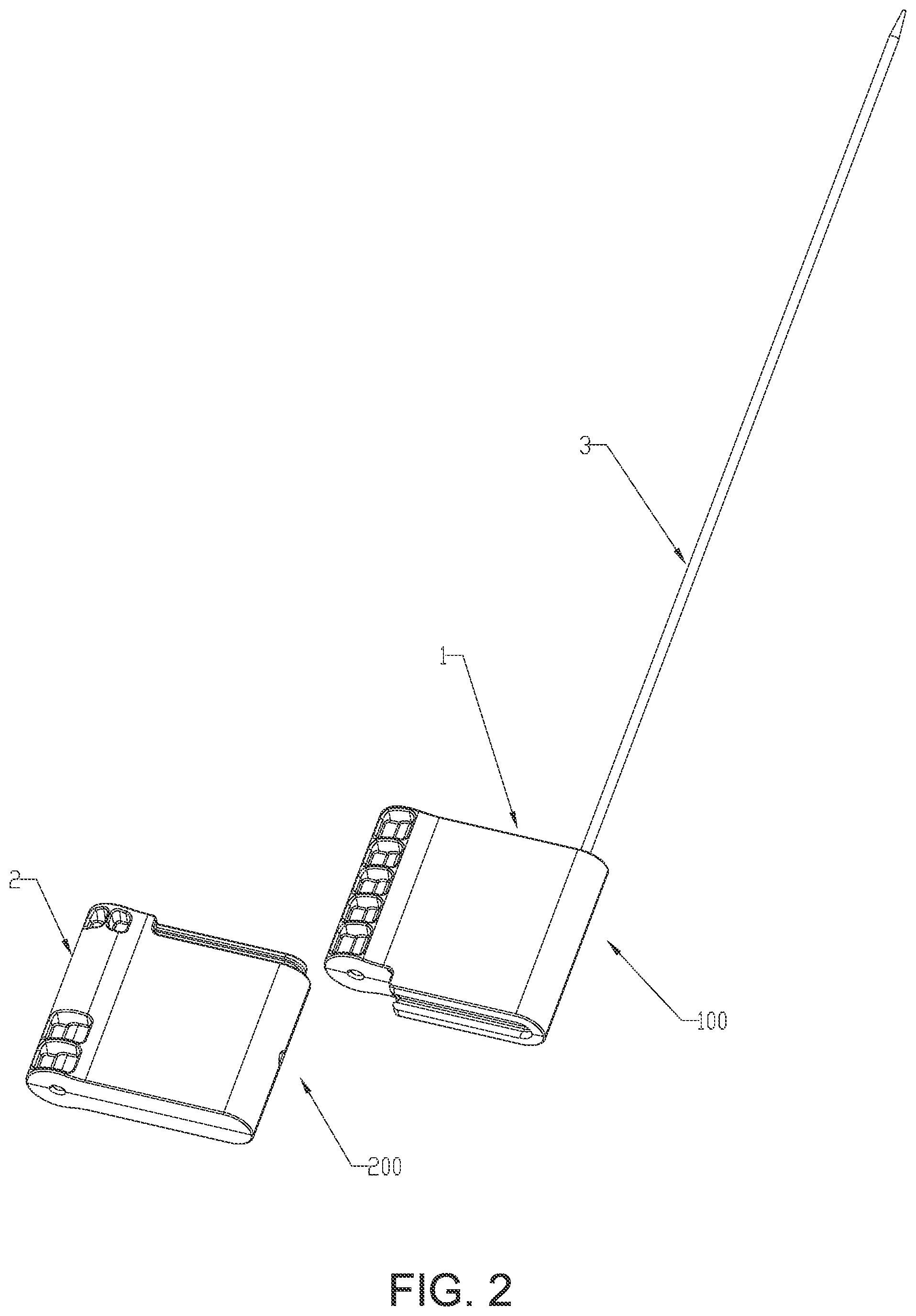 Patent US12480340 Figure 2 – Locator for cable lock