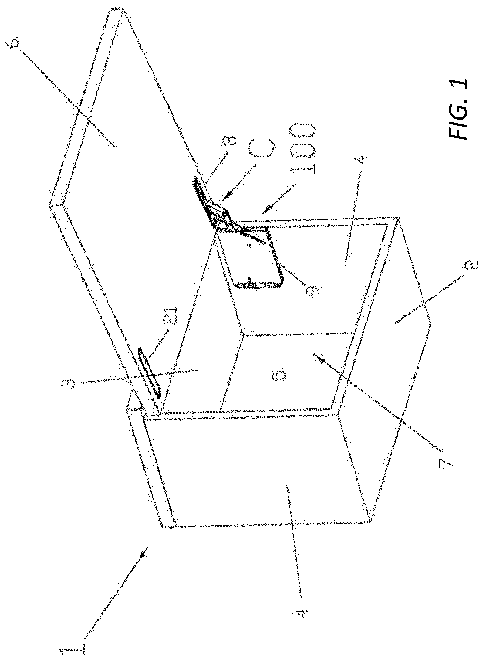 Patent US12480347 — Mechanism of movement of an upward-tilting door — Figure 1