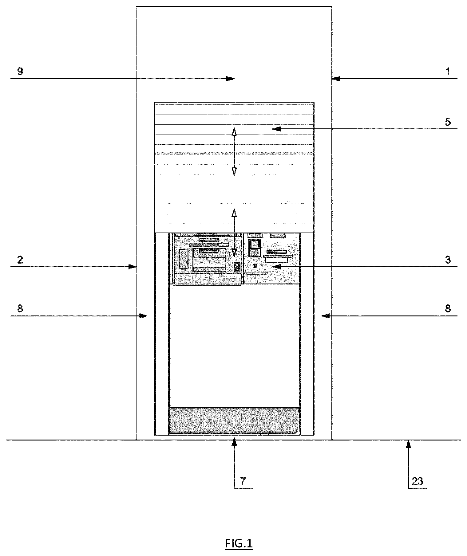 Patent US12480353 — Protective device for an element to be secured — Figure 1