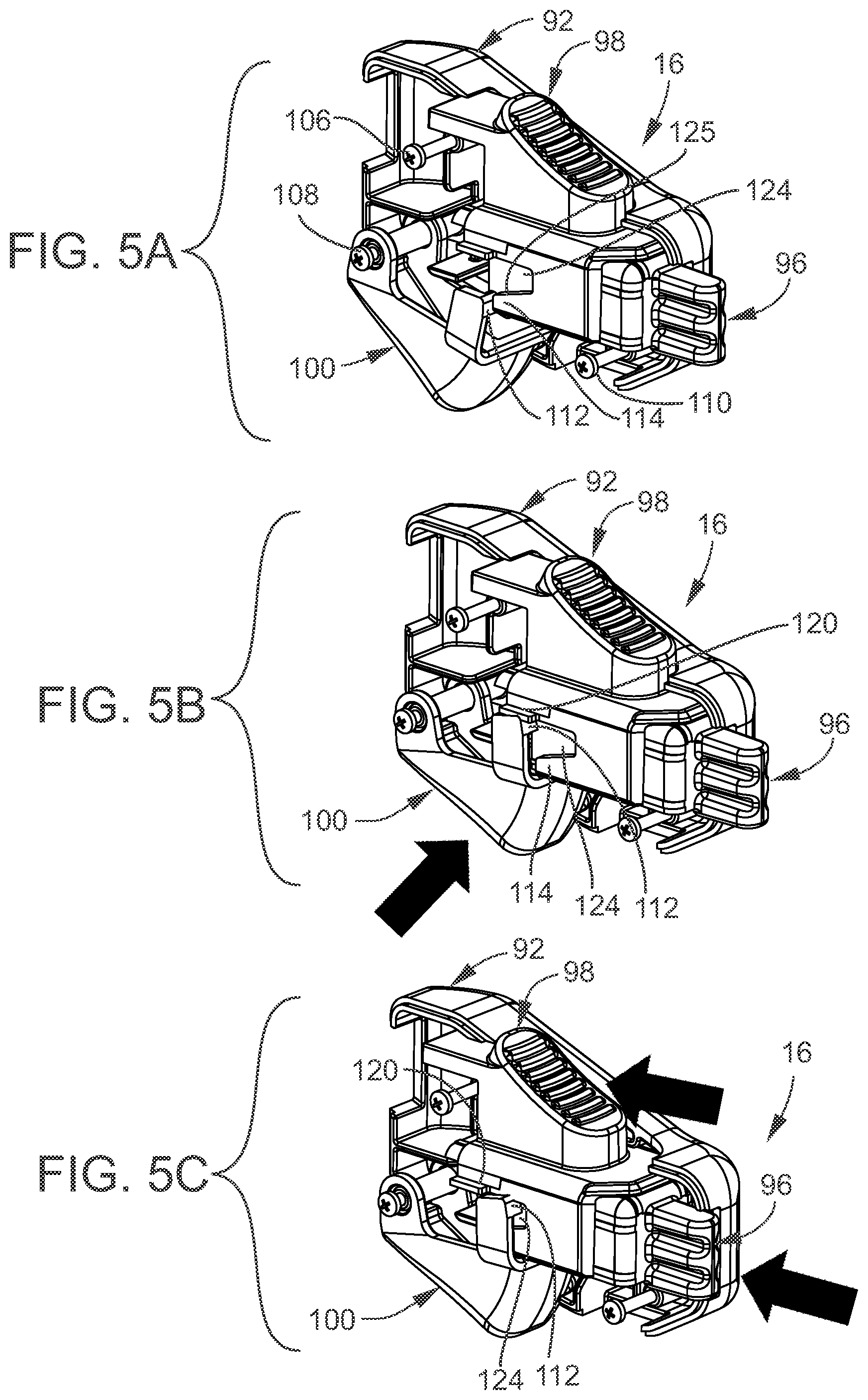 Patent US12480361 Figure 5 – Gated barrier with one hand latch apparatus