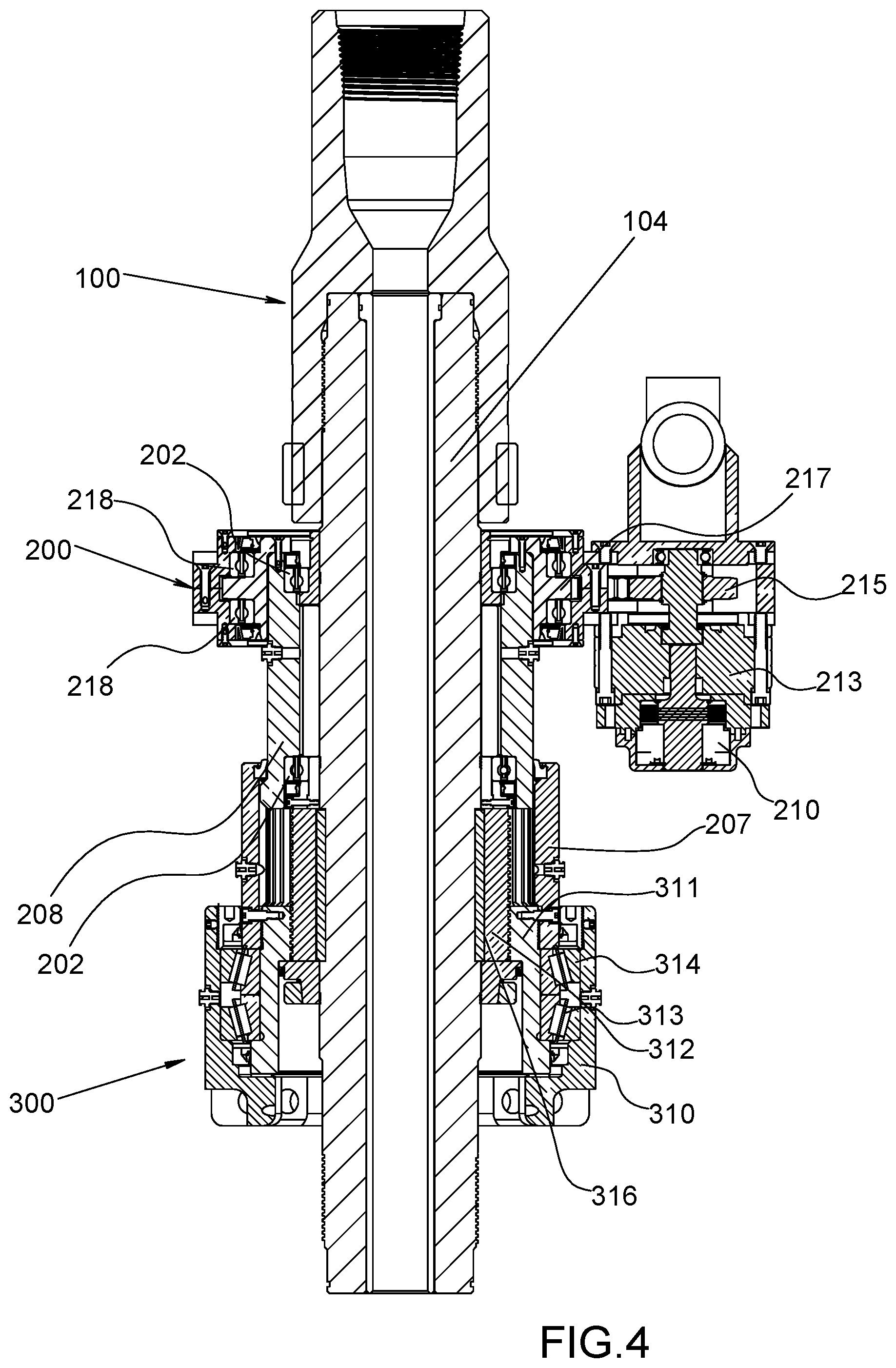 Patent US12480368 Figure 4 – Mechanically actuated tubular drilling, reaming and running tool with slip set control
