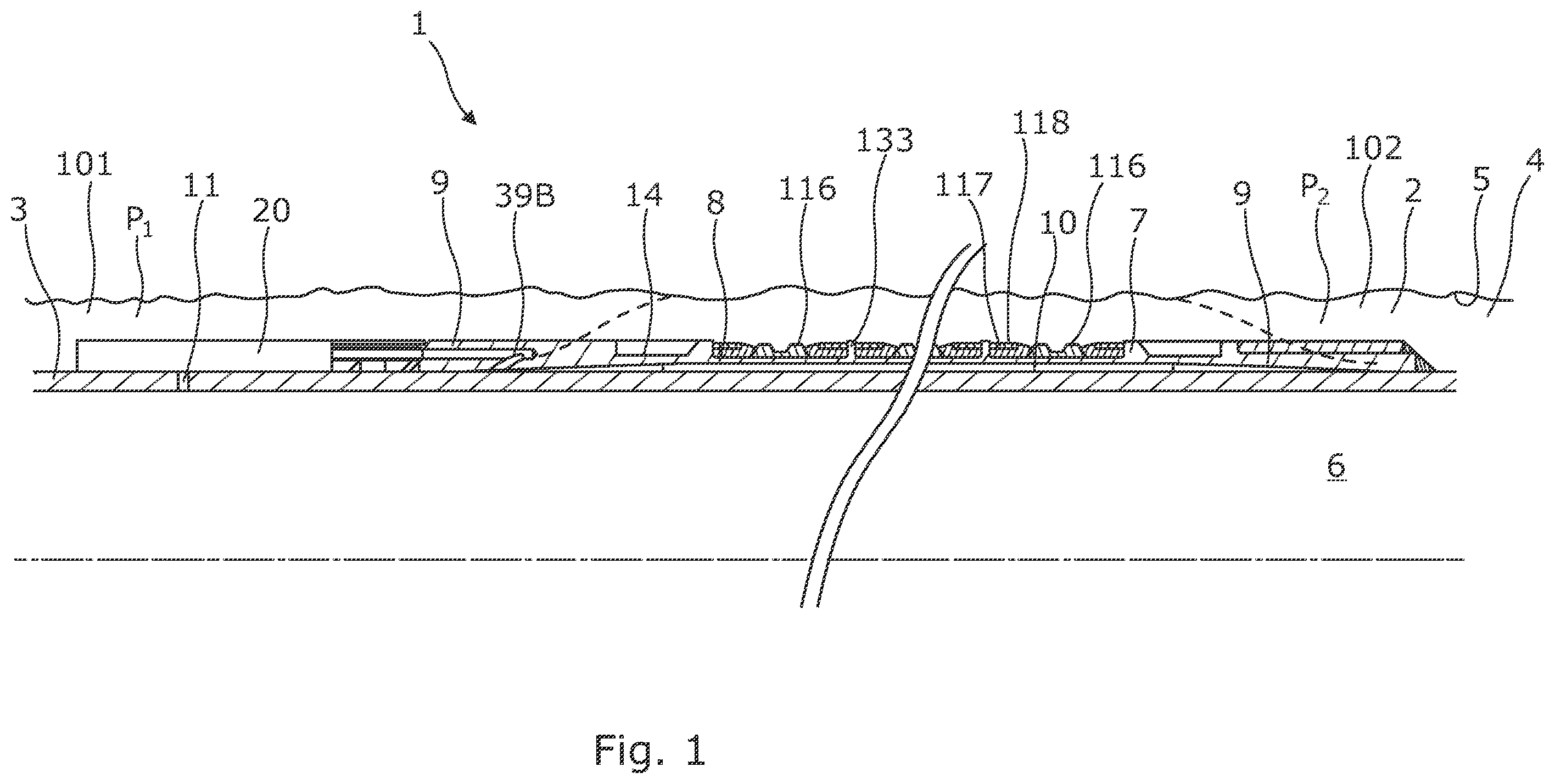 Patent US12480378 — Annular barrier with valve unit — Figure 1