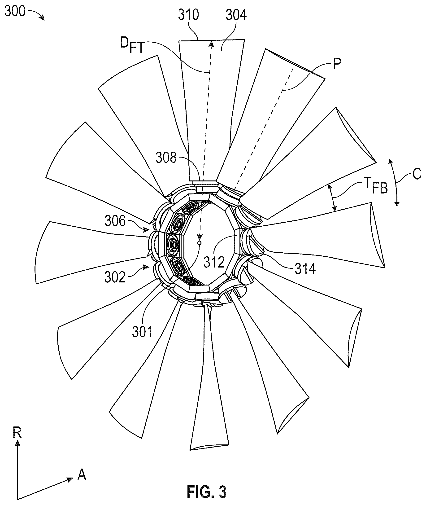 Patent US12480415 Figure 3 – Turbofan engine including a fan actuation system