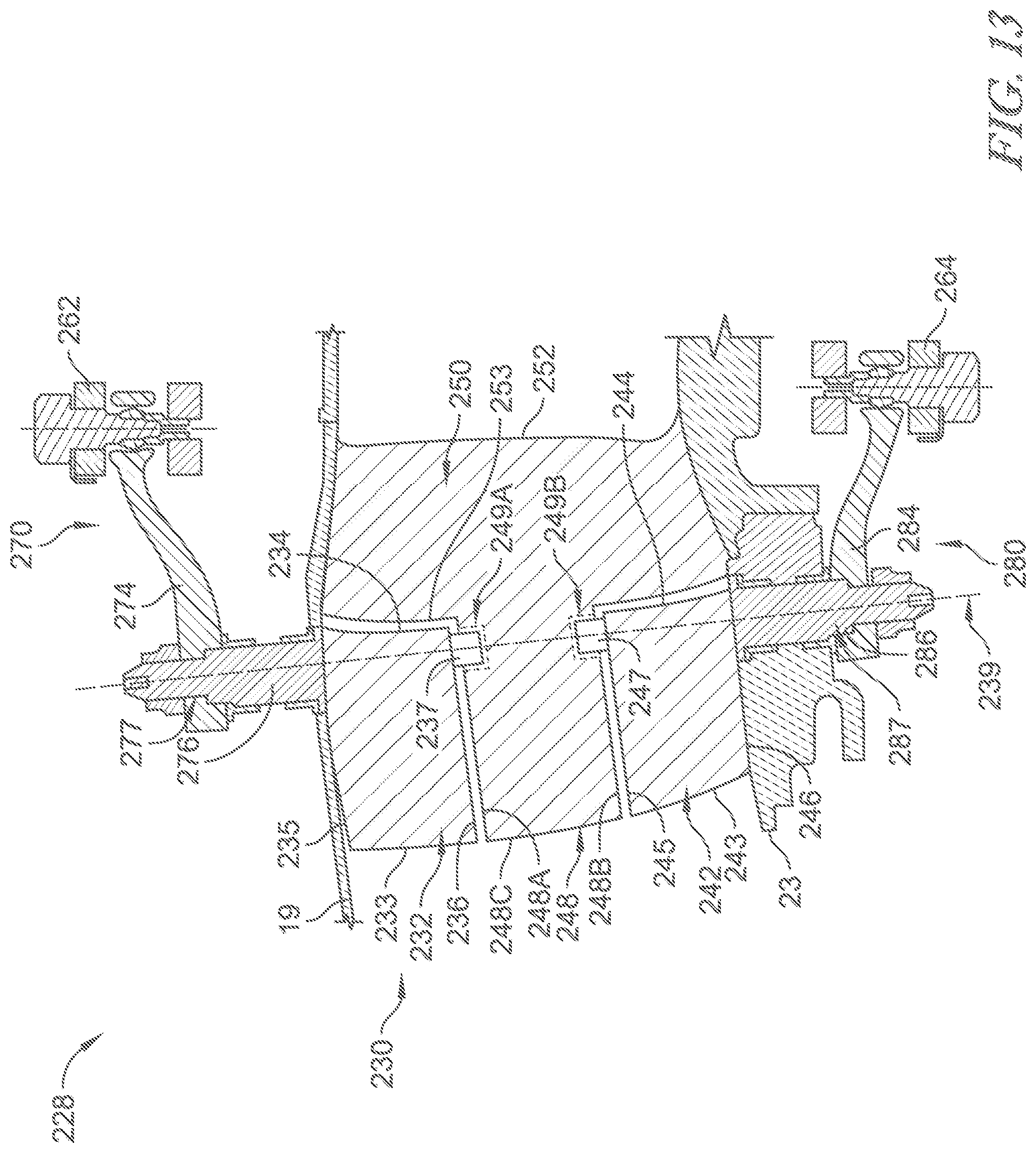 Patent US12480422 Figure 15 – Segmented variable fan outlet guide vane with pass through actuation mechanisms