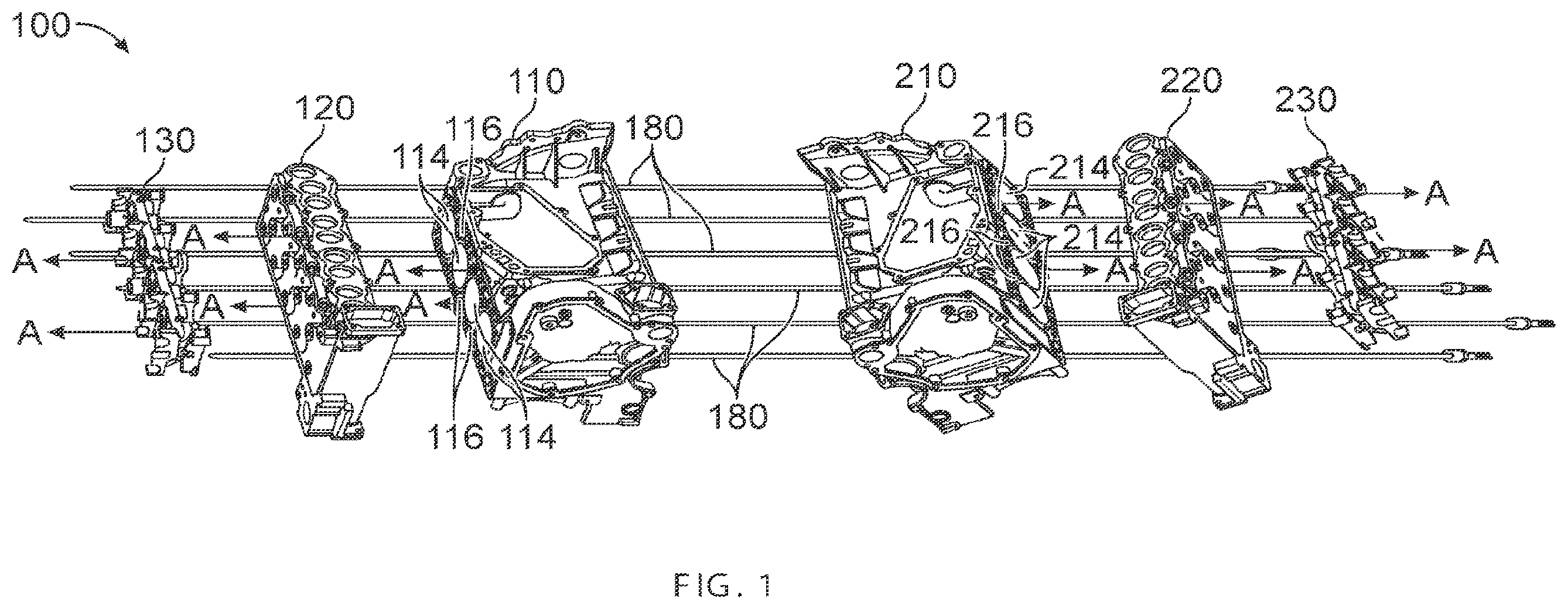 Patent US12480438 Figure 1 – Internal combustion engine including through-bolt aperture and single through-bolt