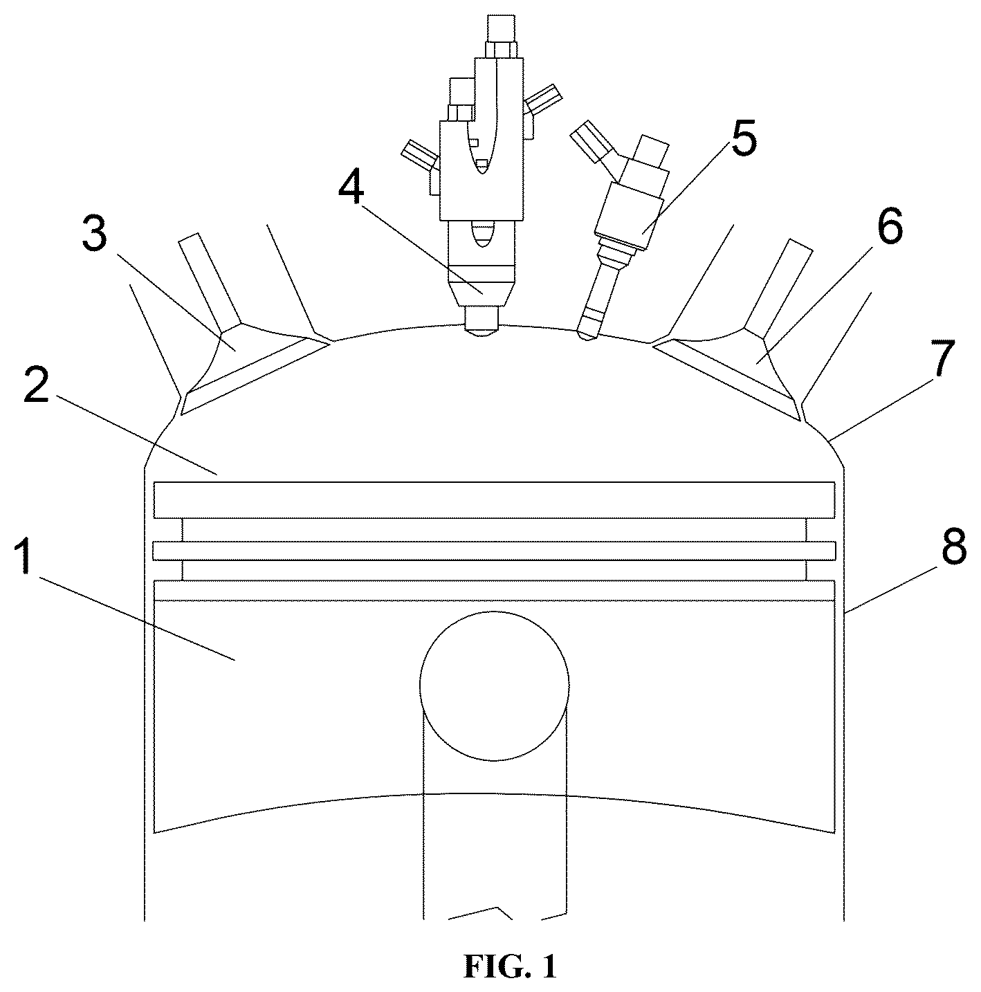 Patent US12480453 — Ammonia-rich combustion coupled dual-mode prechamber ammonia-fueled engine control system — Figure 1