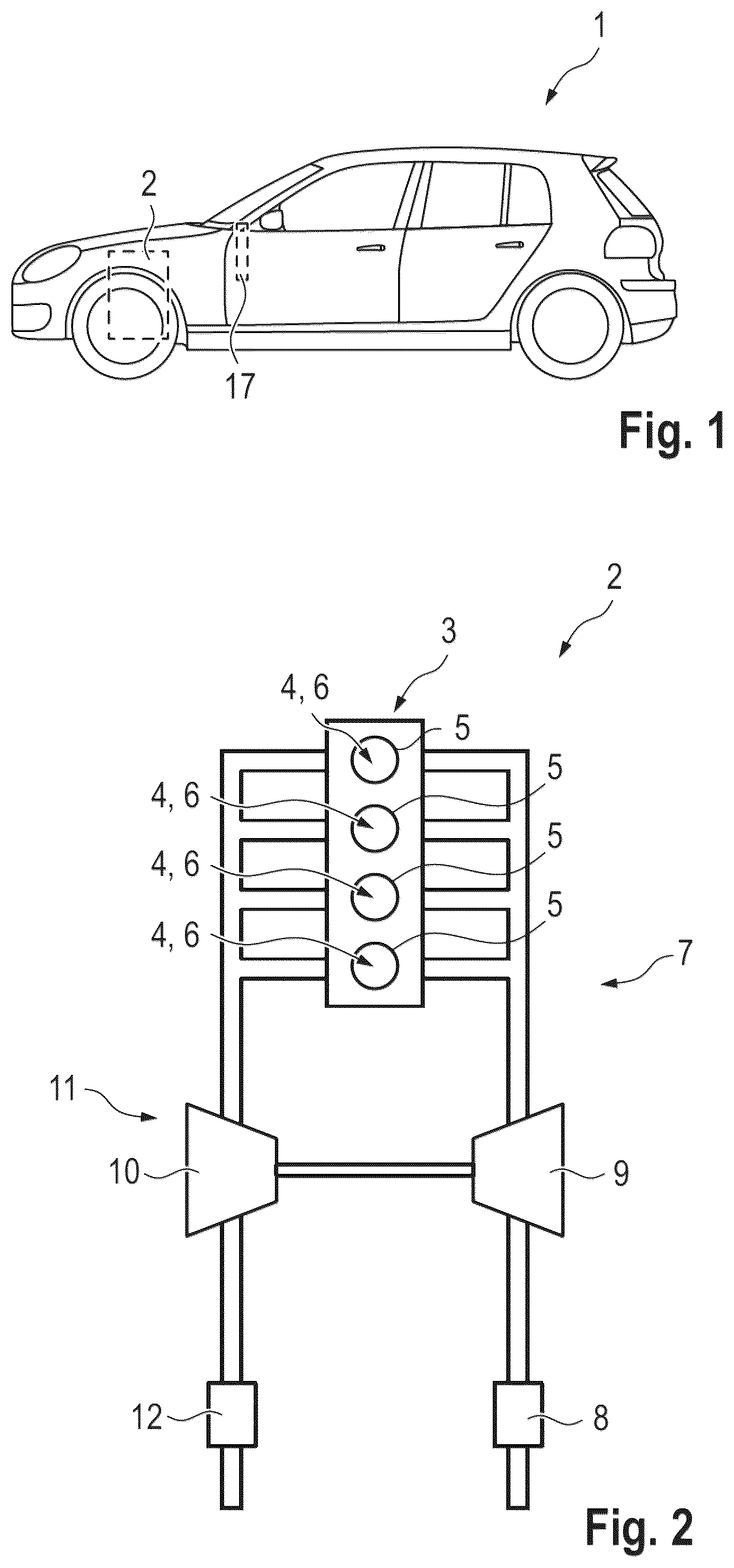 Patent US12480454 Figure 1 – Operation of a motor vehicle as a function of exhaust emissions