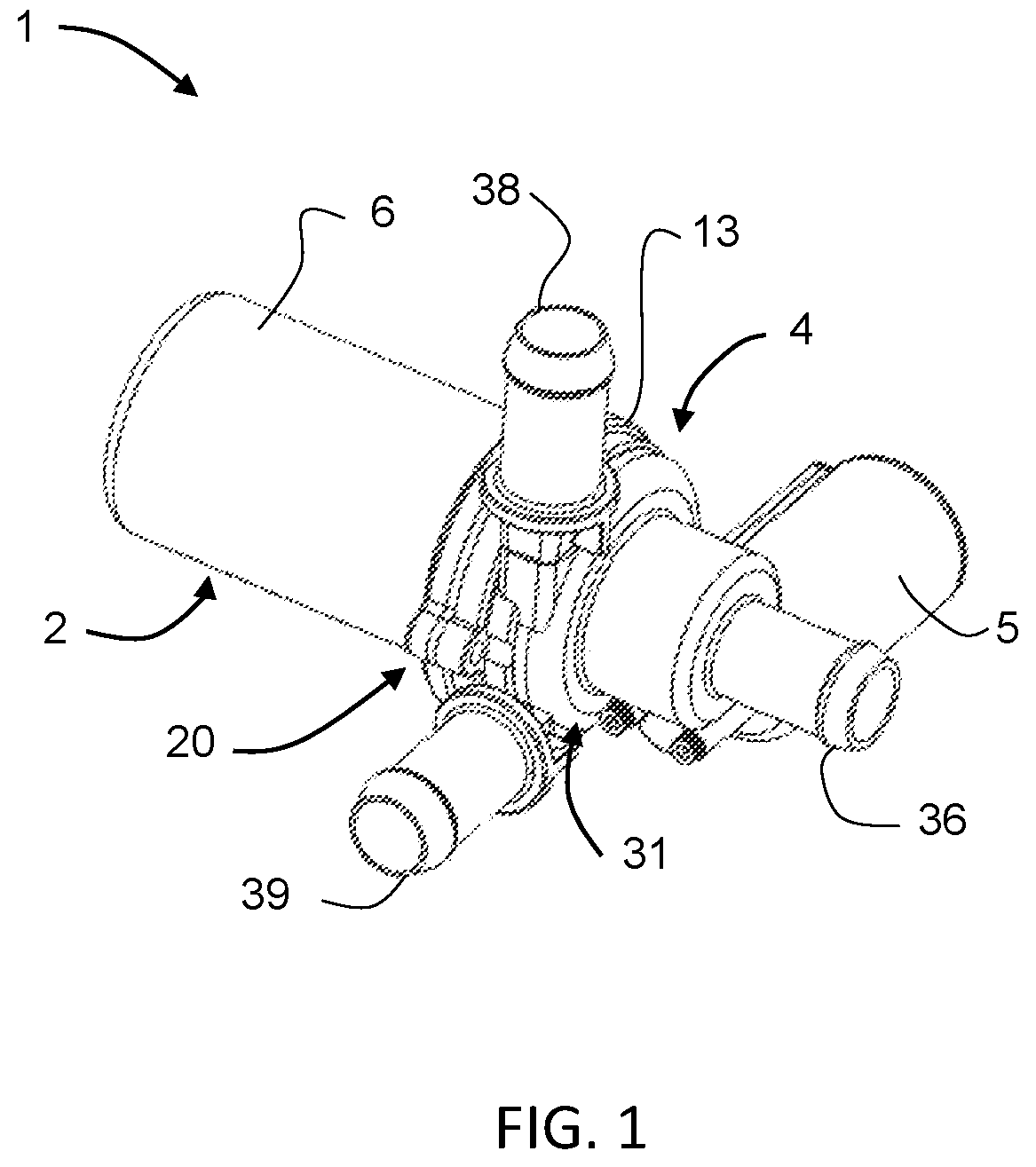 Patent US12480502 — Pump with rotary valve — Figure 1