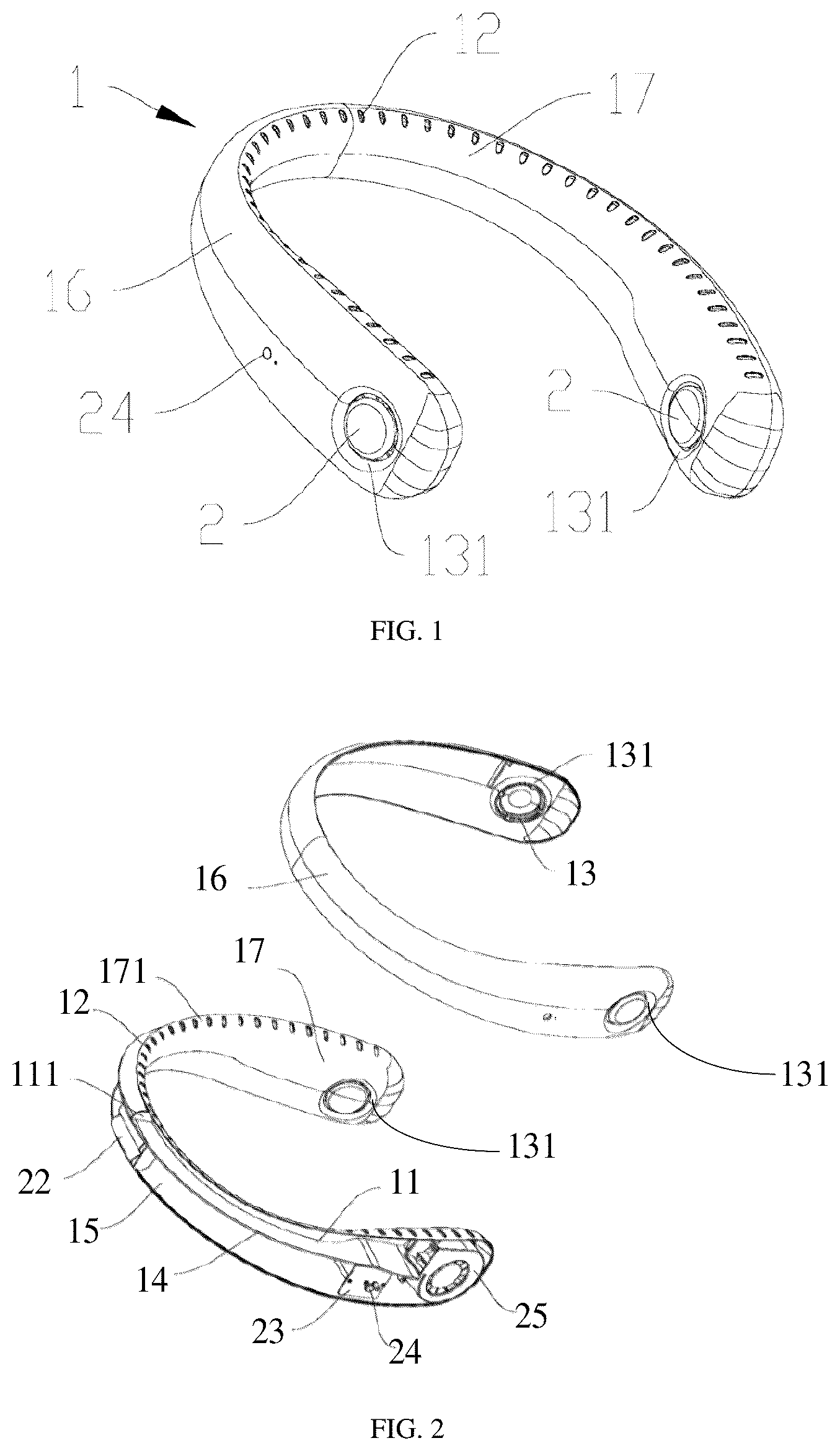 Patent US12480509 — Neck fan — Figure 1