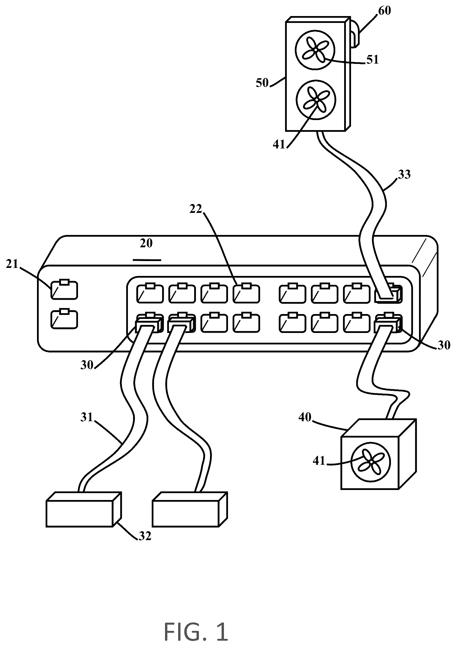 Patent US12480510 — PoE cooling fan — Figure 1