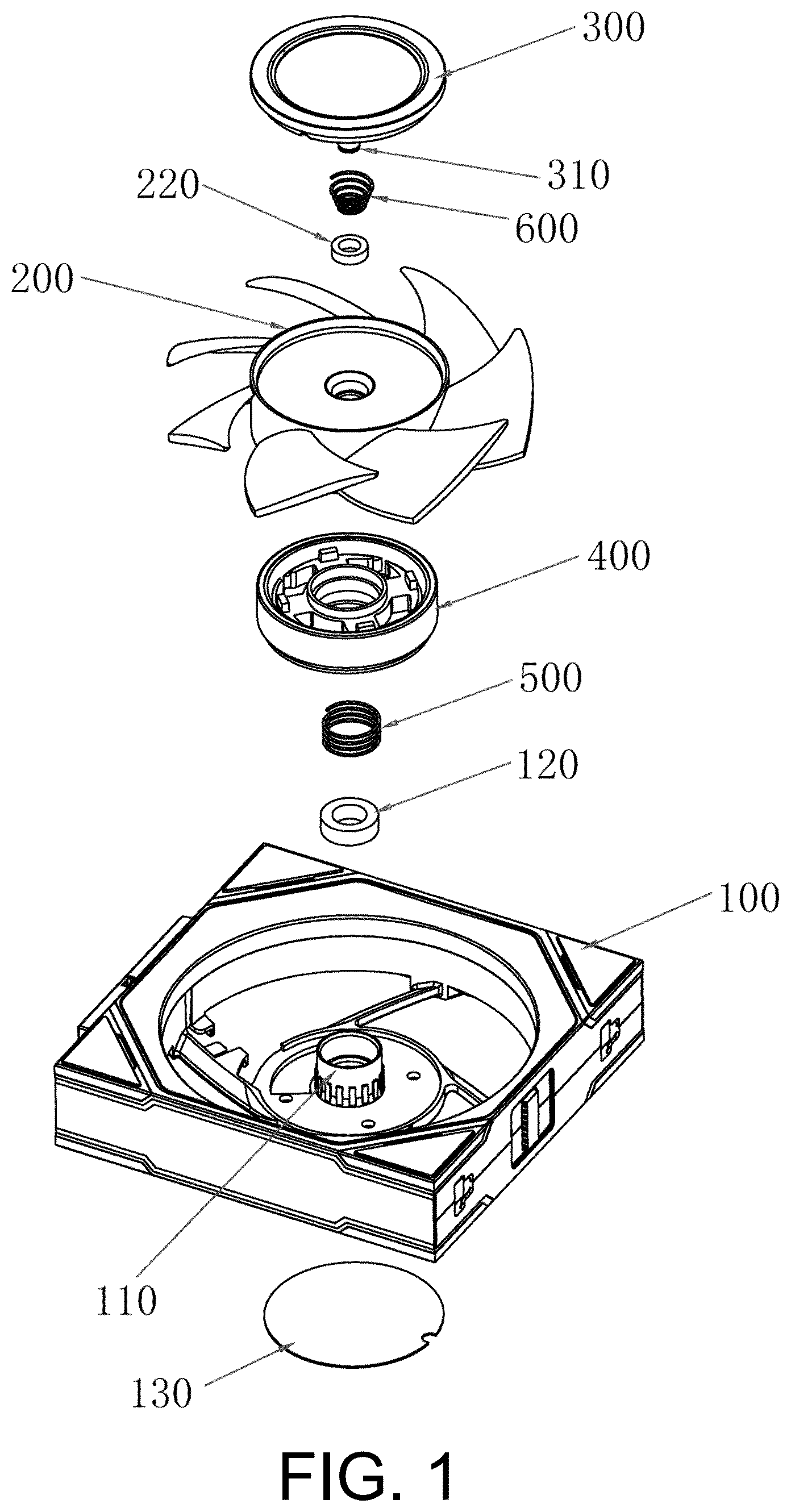 Patent US12480513 — Hollow-structured cooling fan — Figure 1