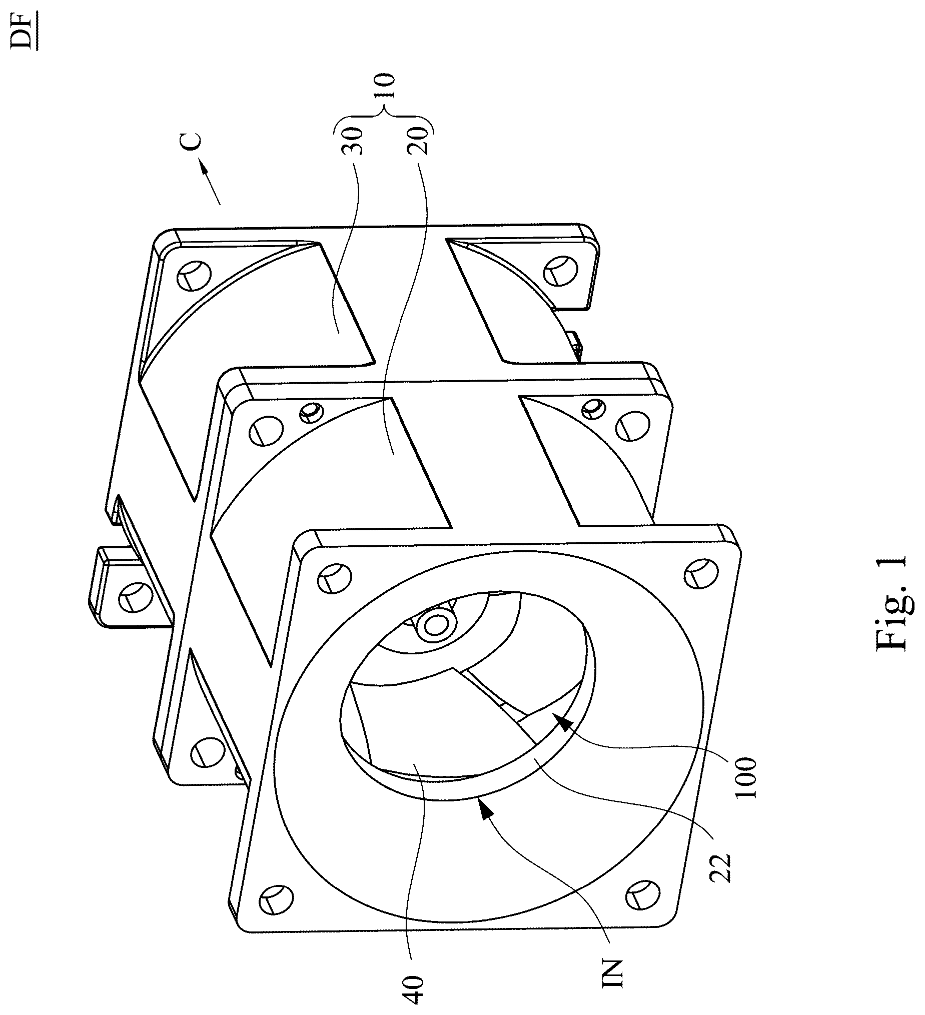 Patent US12480525 — Impeller and diagonal fan including the same — Figure 1