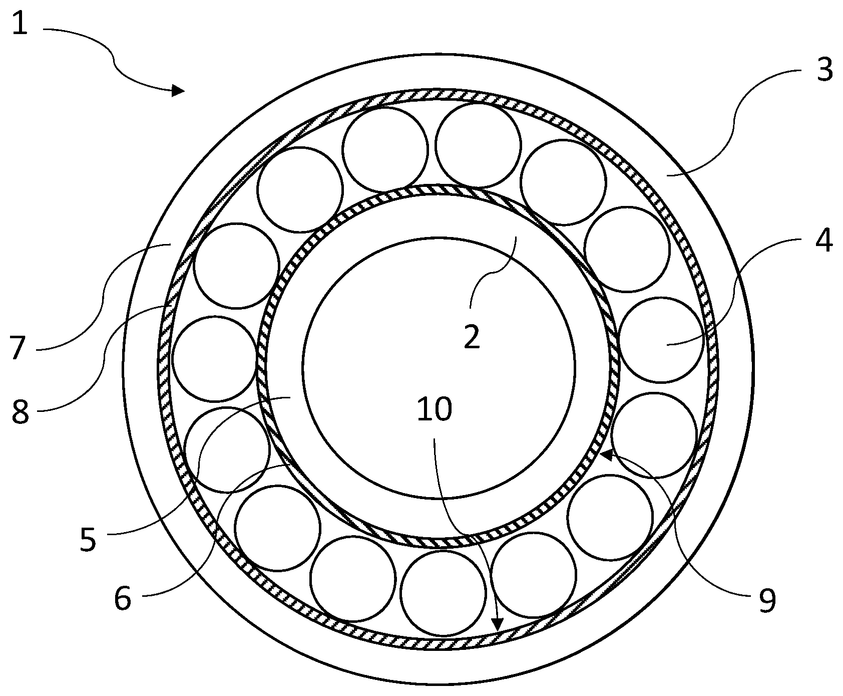 Patent US12480545 — Bearing component having a metallic base body and an alloy-steel coating — Figure 1